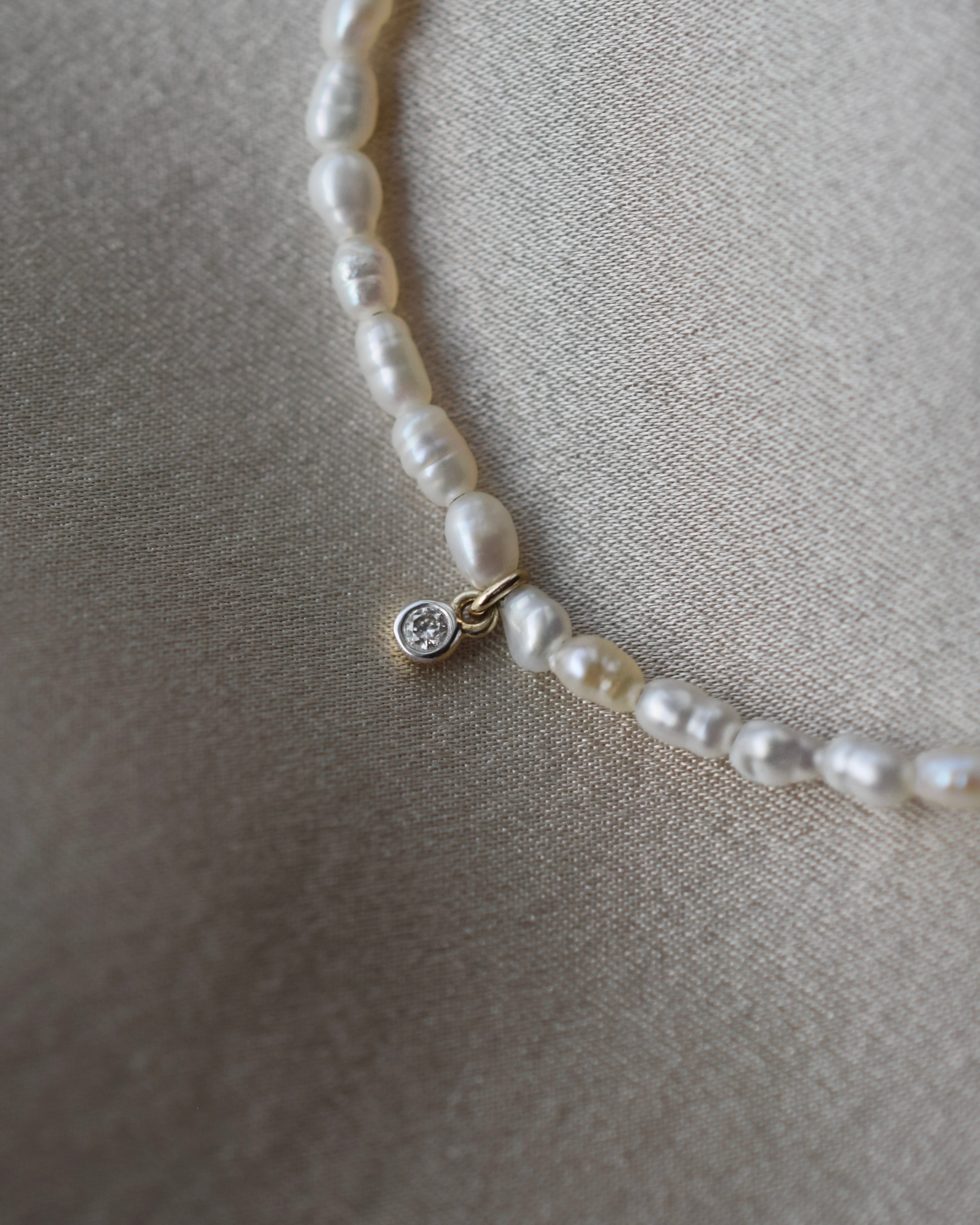 Vera Diamond Friendship Bracelet With Pearl