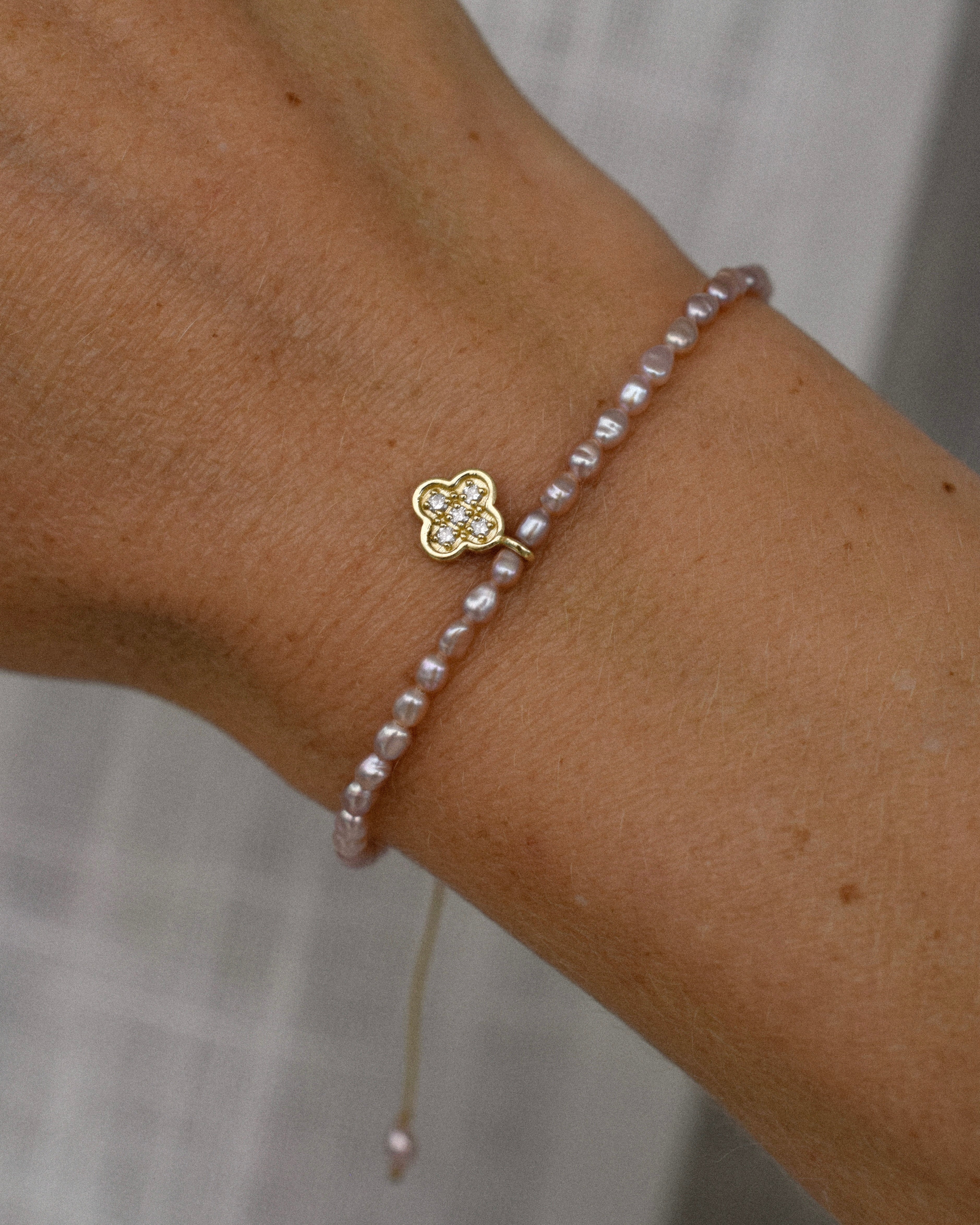 Rose Diamond Clover Friendship Bracelet