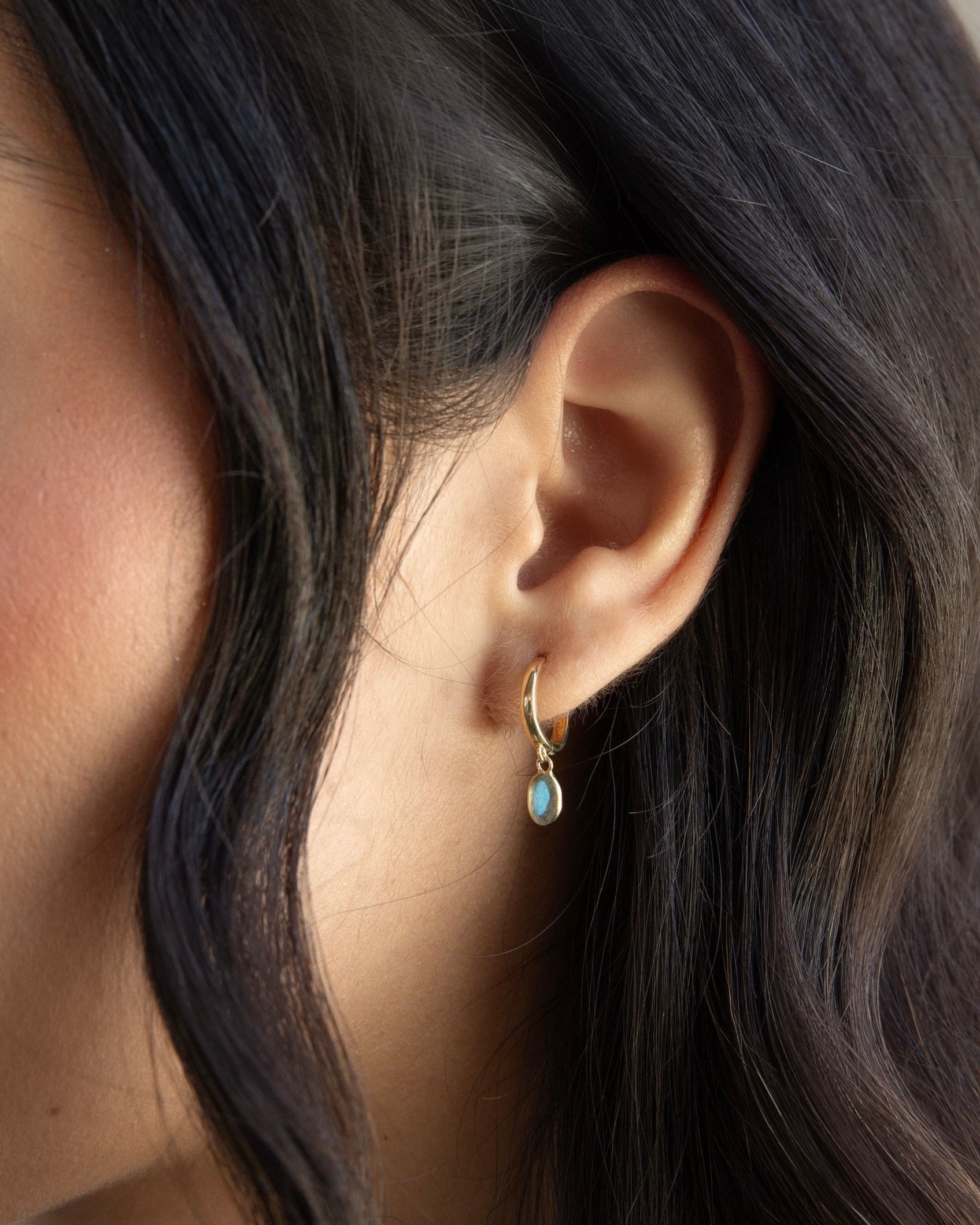 Nubia Labradorite Hoop Earrings