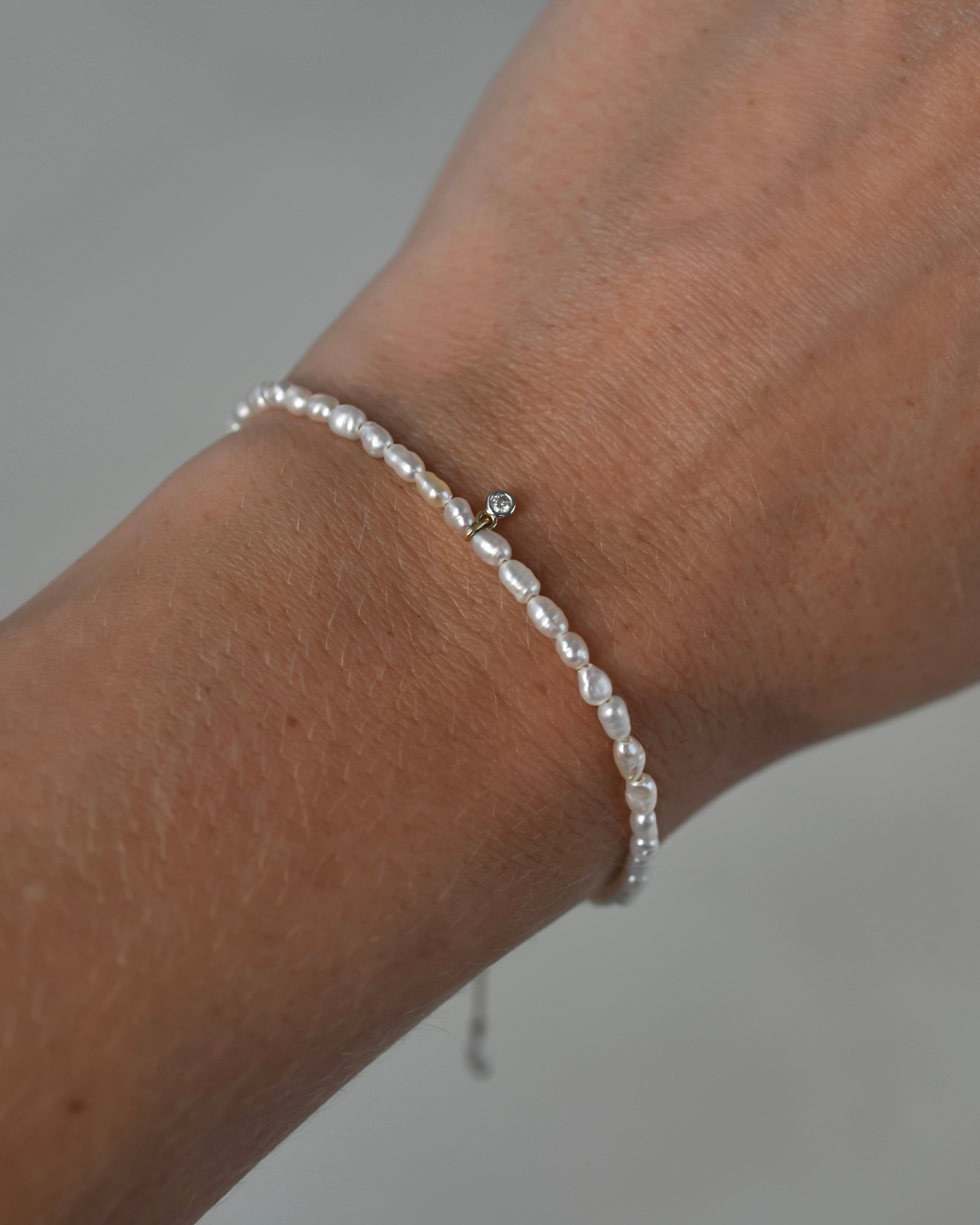Vera Diamond Friendship Bracelet With Pearl