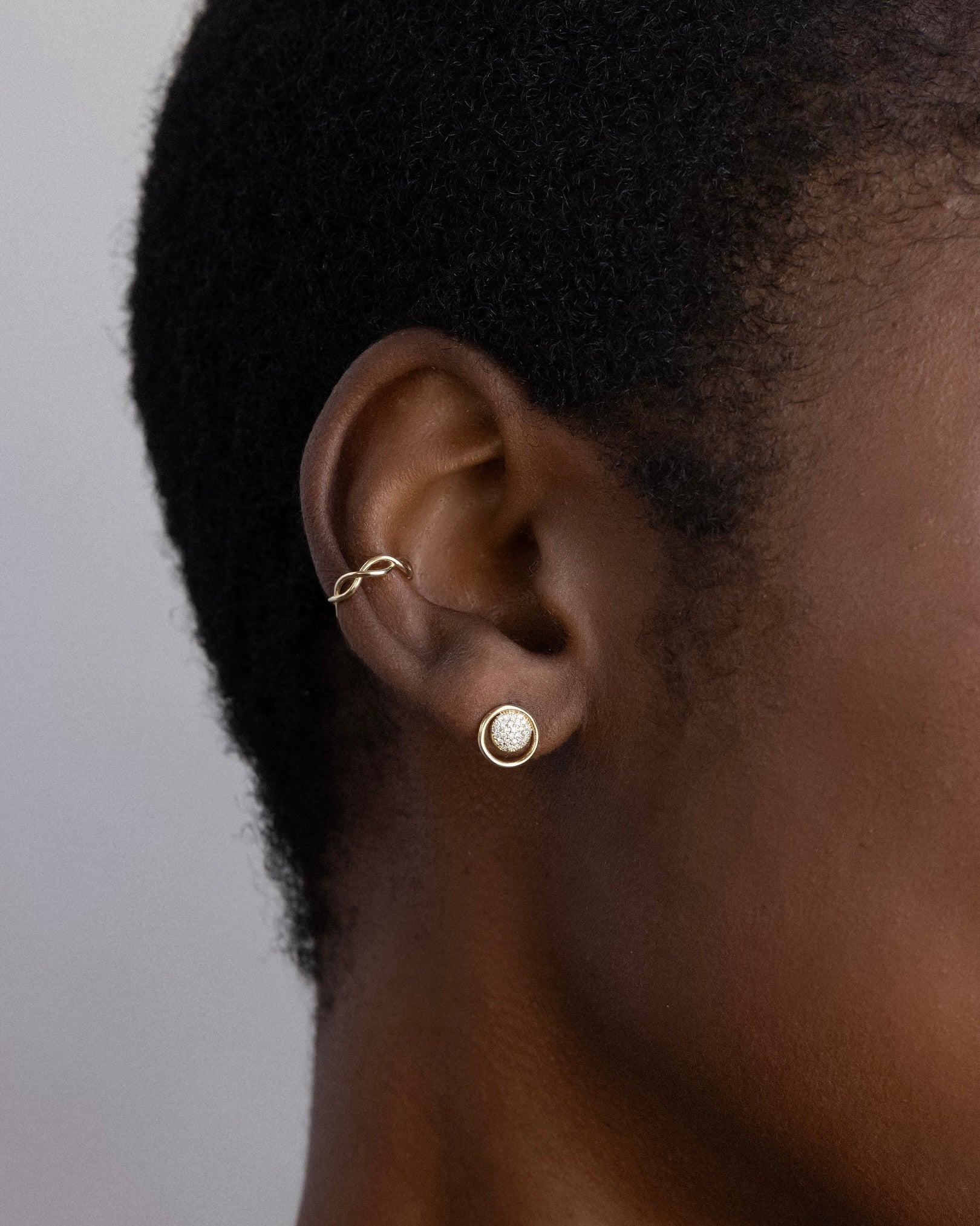 Talia Pavé Diamond Circle Earrings