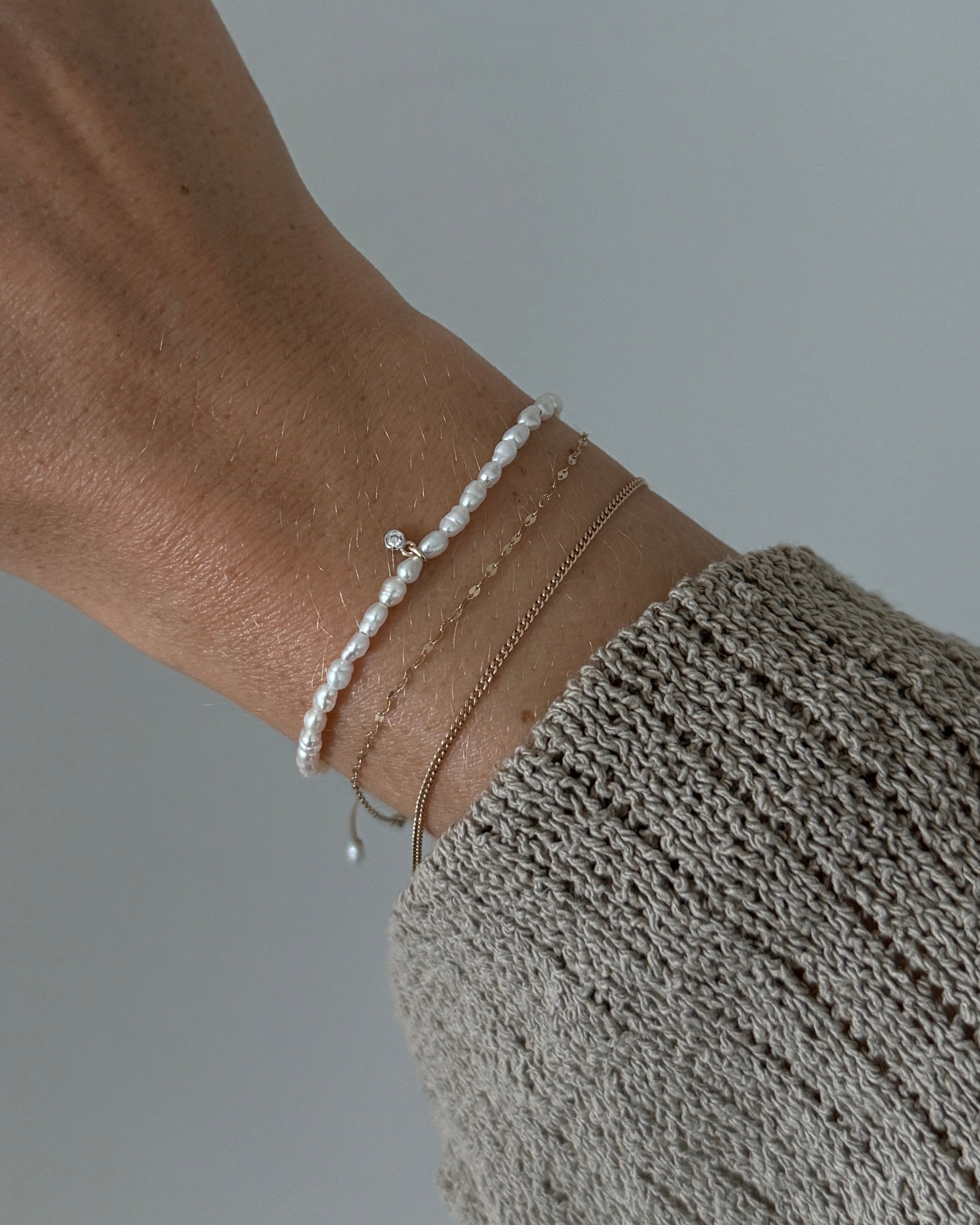 Vera Diamond Friendship Bracelet With Pearl