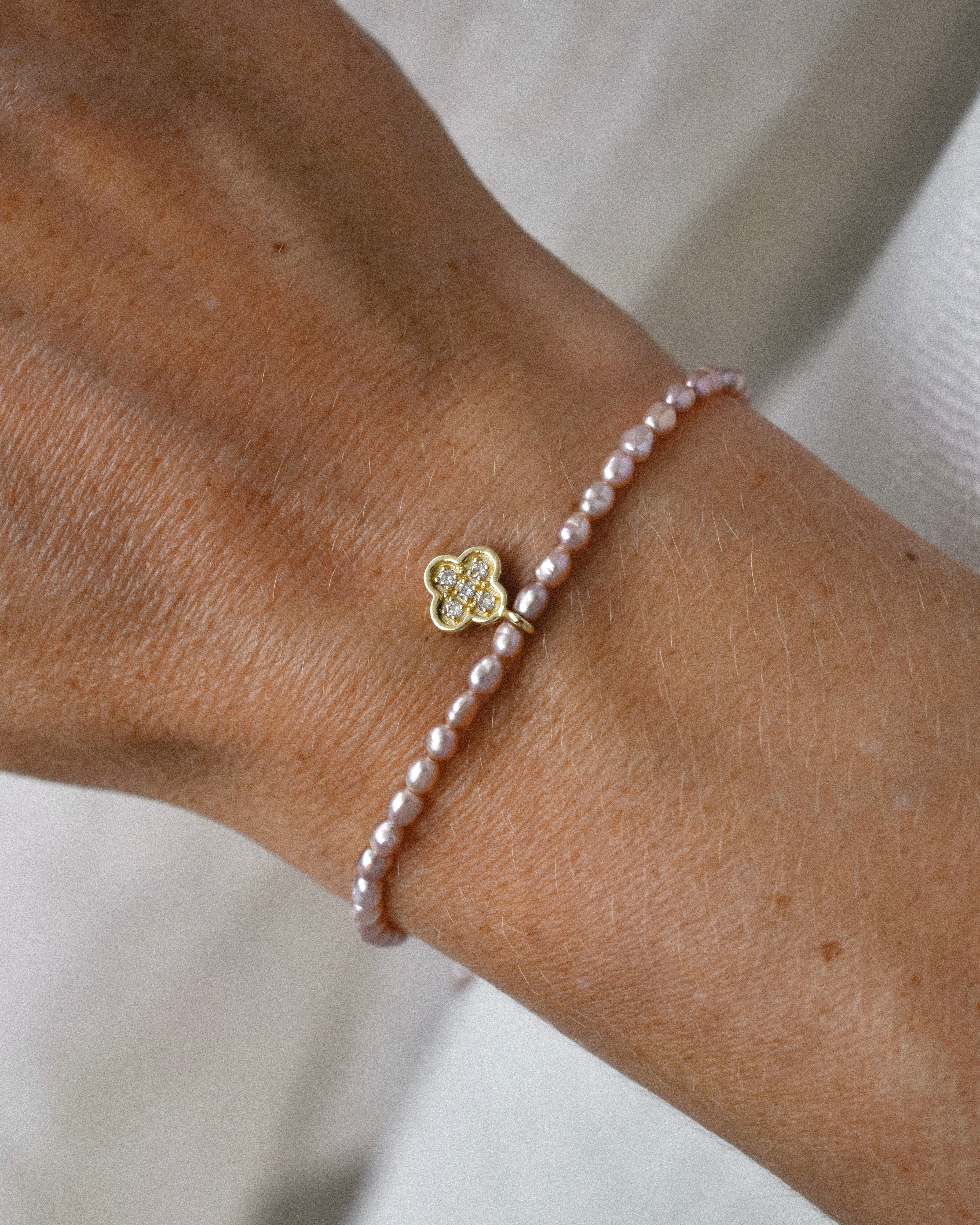 Rose Diamond Clover Friendship Bracelet