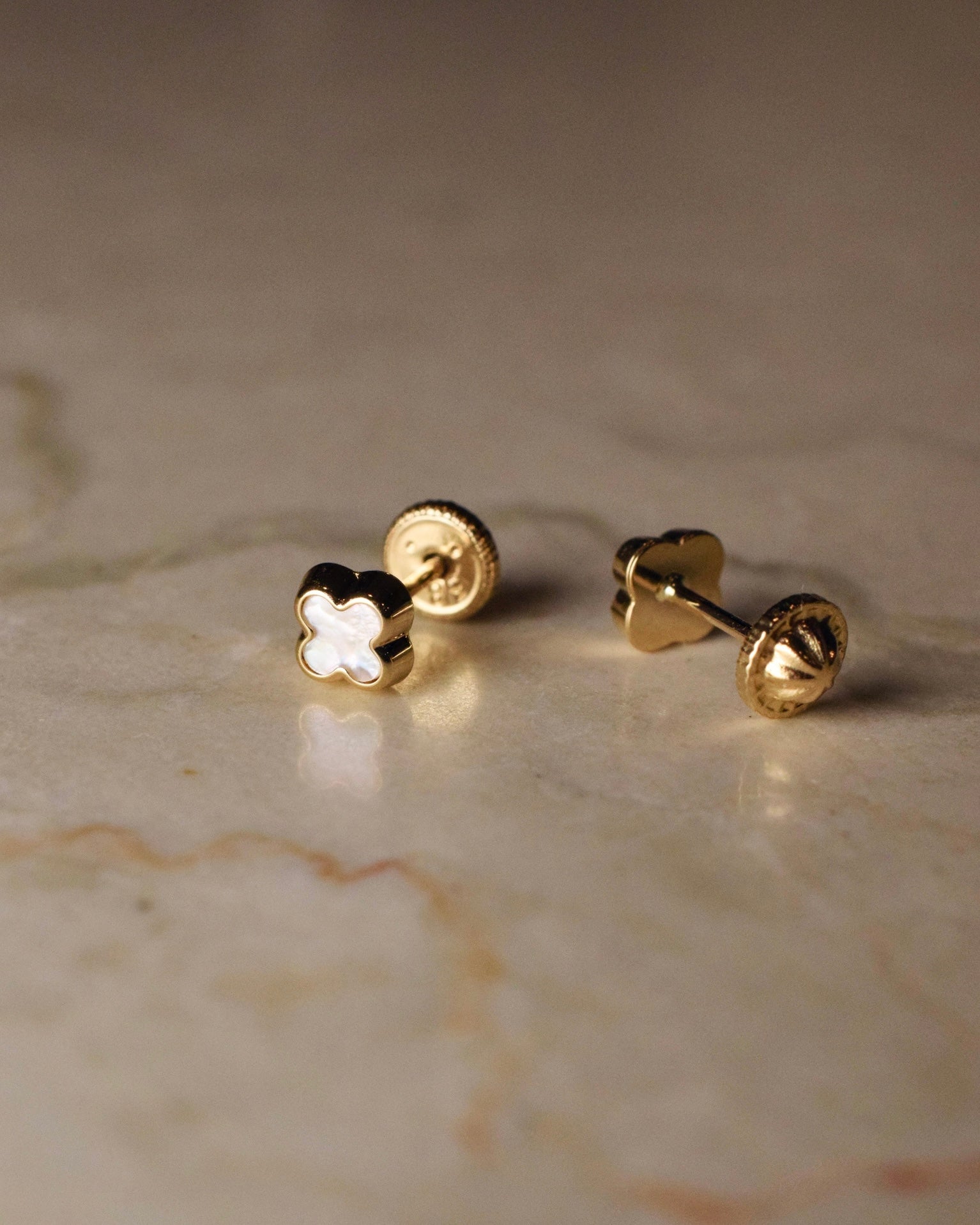 Leonie Mother Of Pearl Clover Earrings