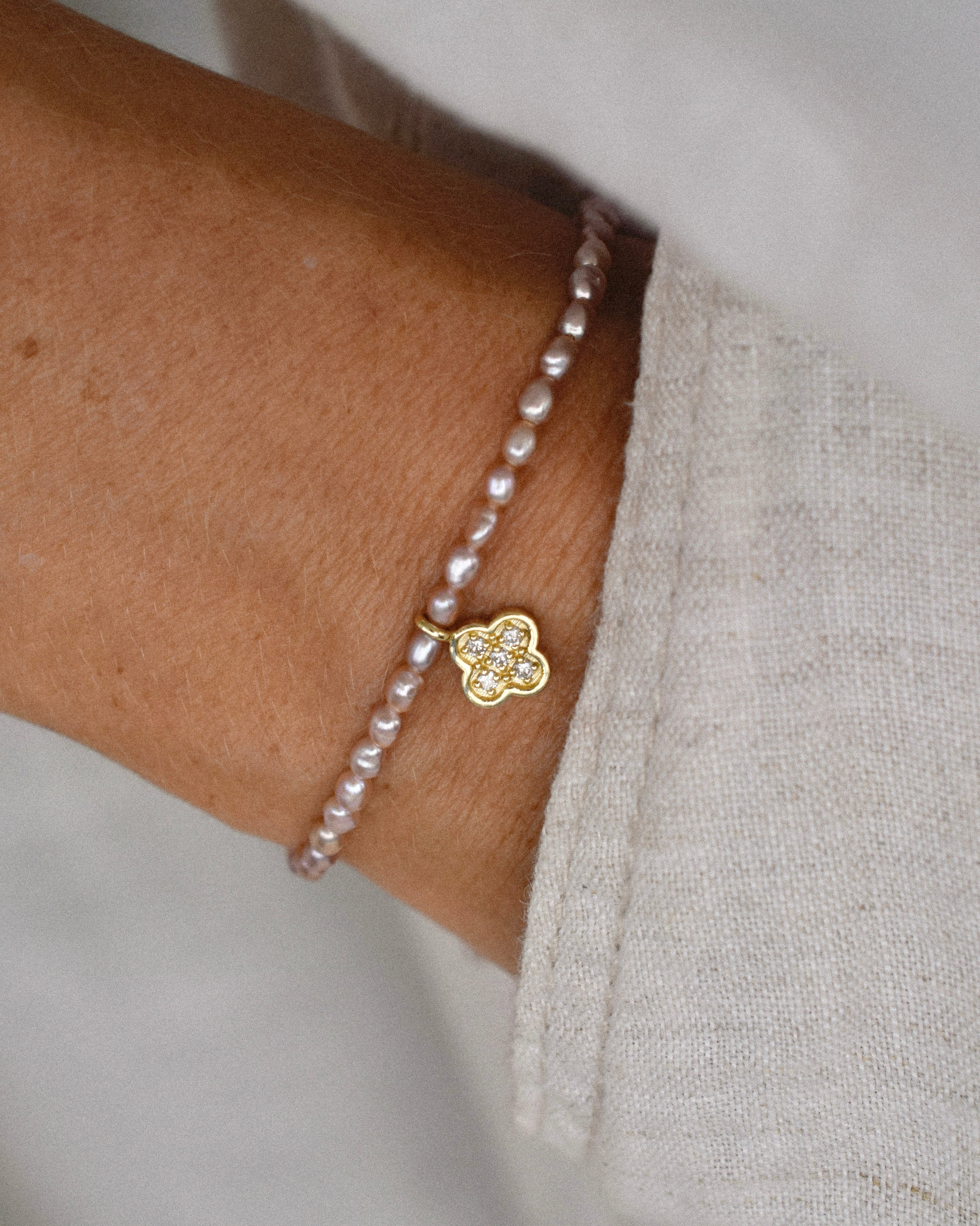 Rose Diamond Clover Friendship Bracelet