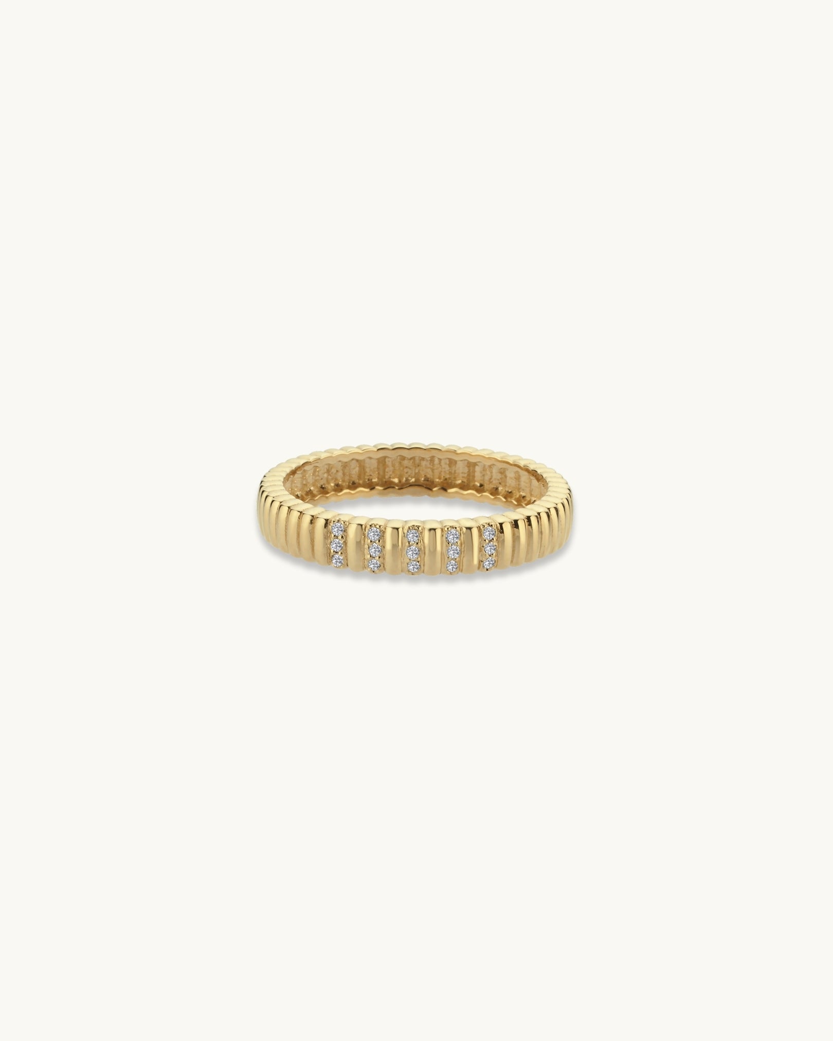 Adrienne Diamond Cigar Band Ring