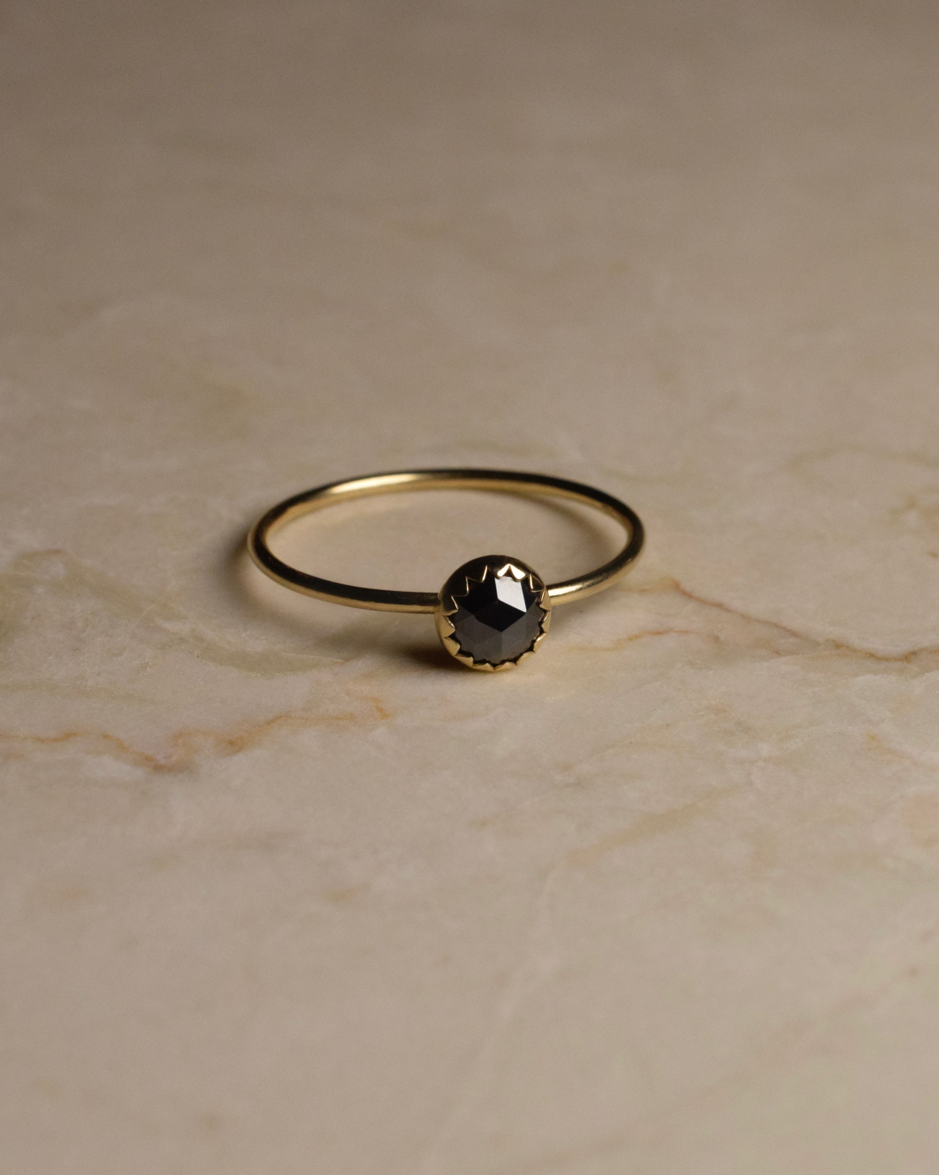 Amara Hematite Stacking Ring