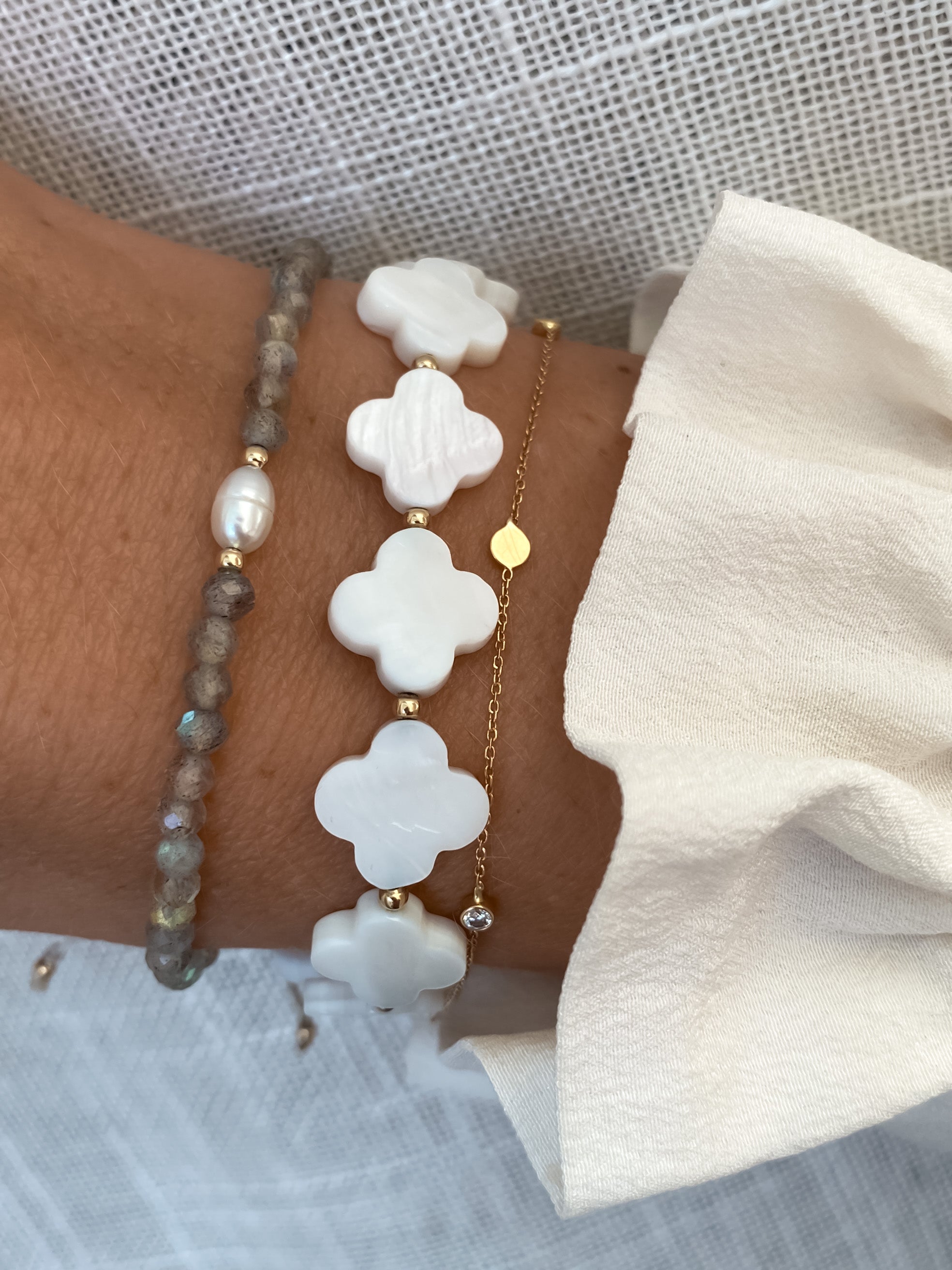 Aylin Friendship Bracelet Pearl and Labradorite