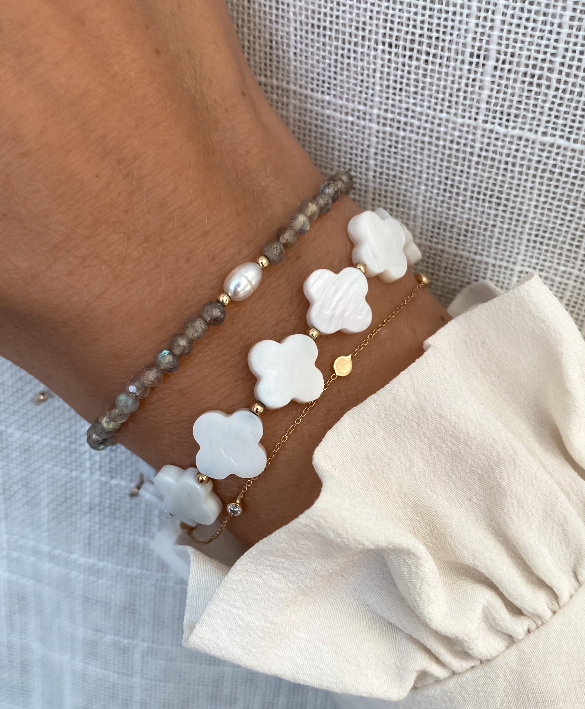 Aylin Friendship Bracelet Pearl and Labradorite