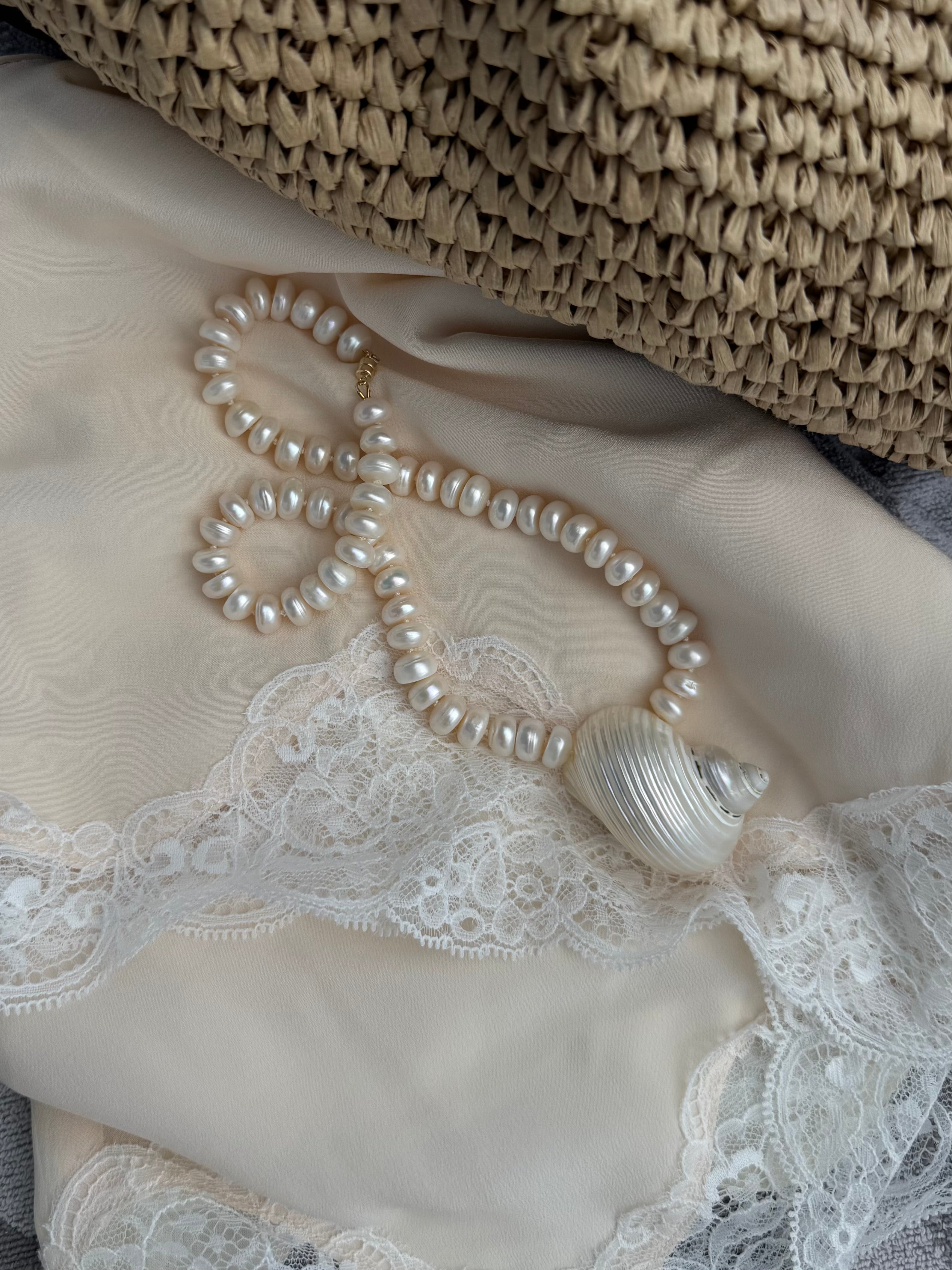 Delphine Turbo Shell Necklace