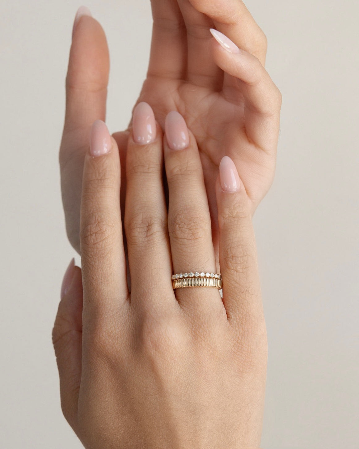 Solene Bezel Diamond Alliance Ring