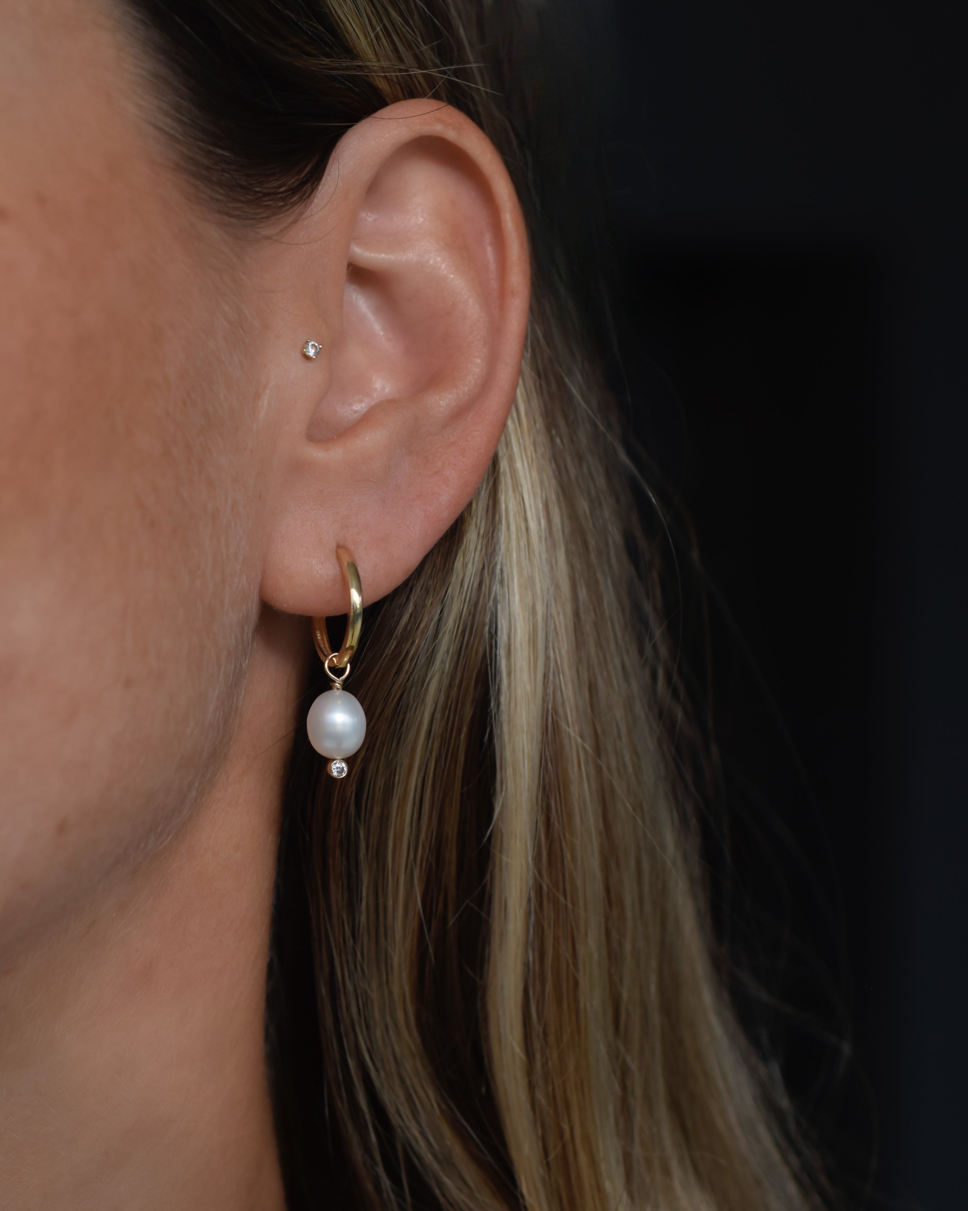 Jordan Flat Back Piercing Stud Earring