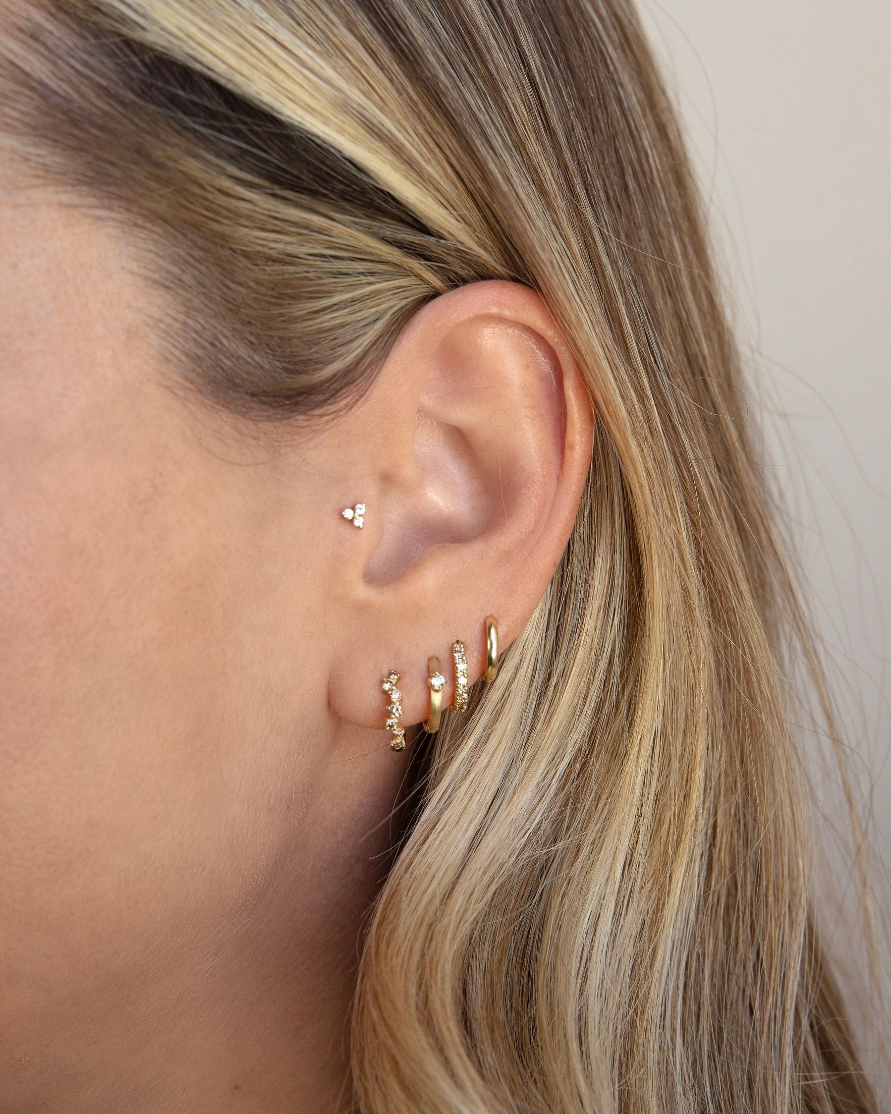 Sabine Diamond Flat Back Earring