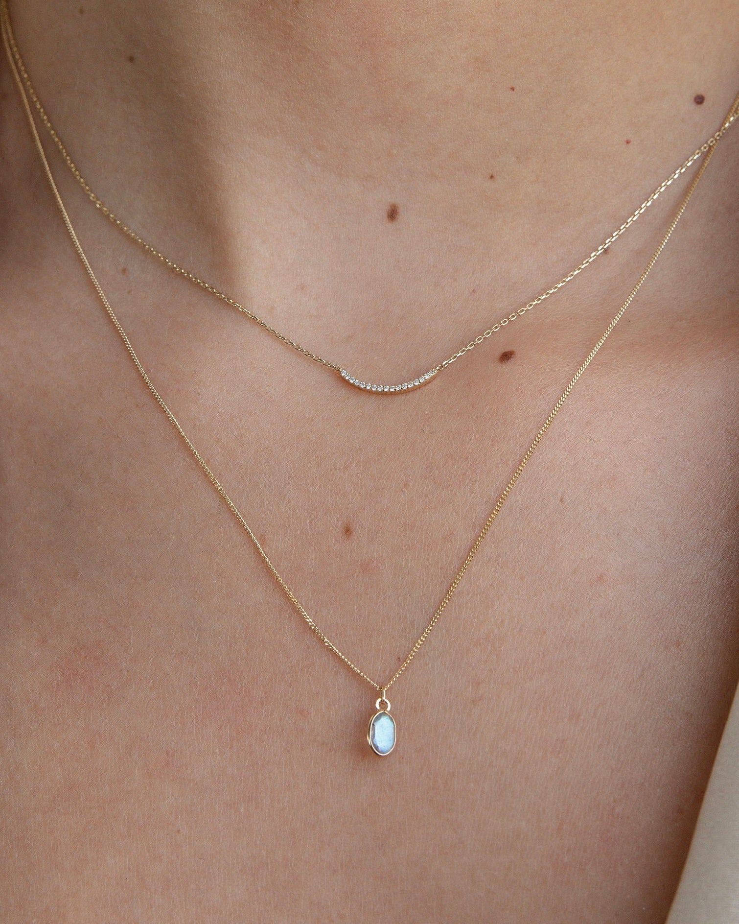 Nubia Labradorite Charm Necklace