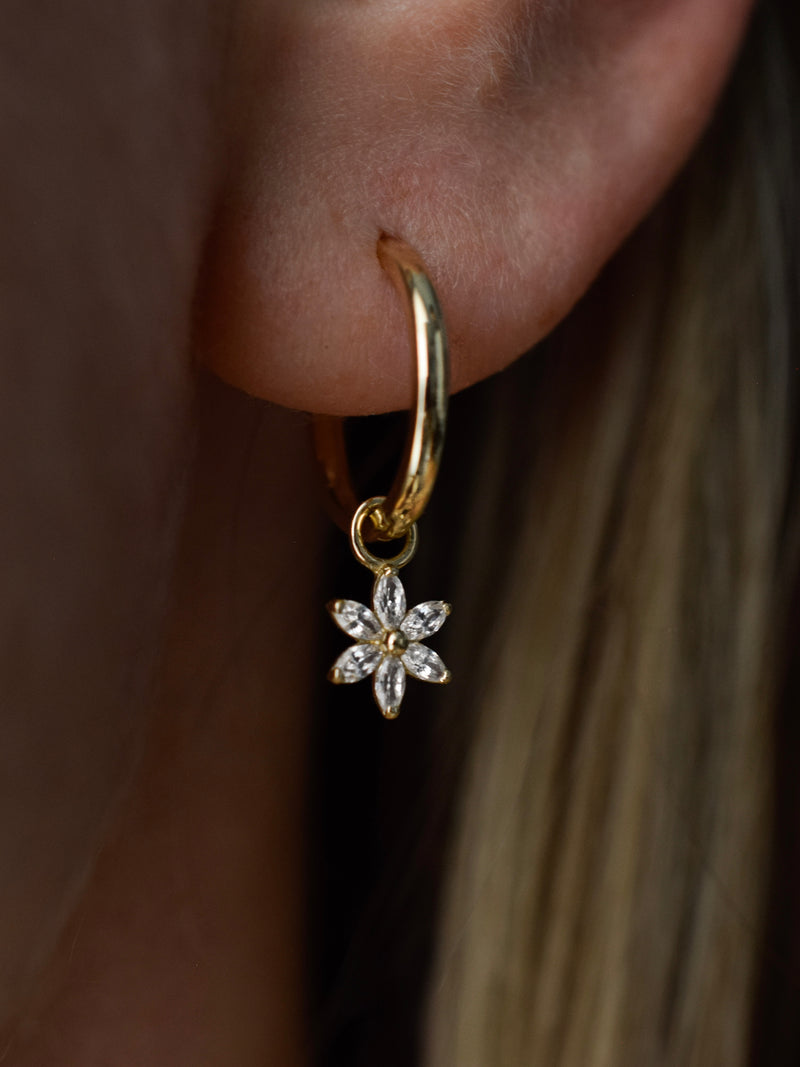 DAISY Flower Earring Charm 14K