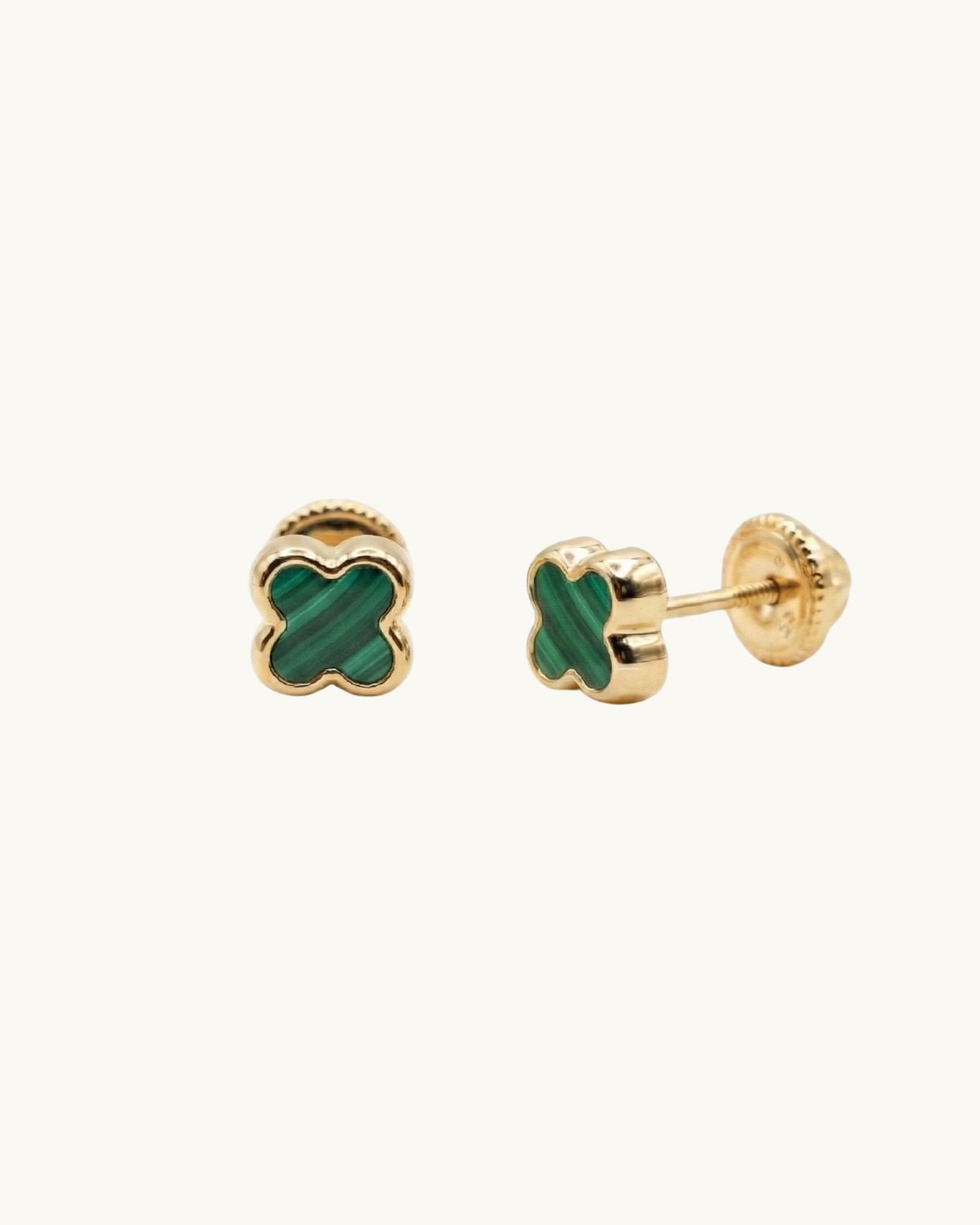 Leonie Malachite Clover Earrings