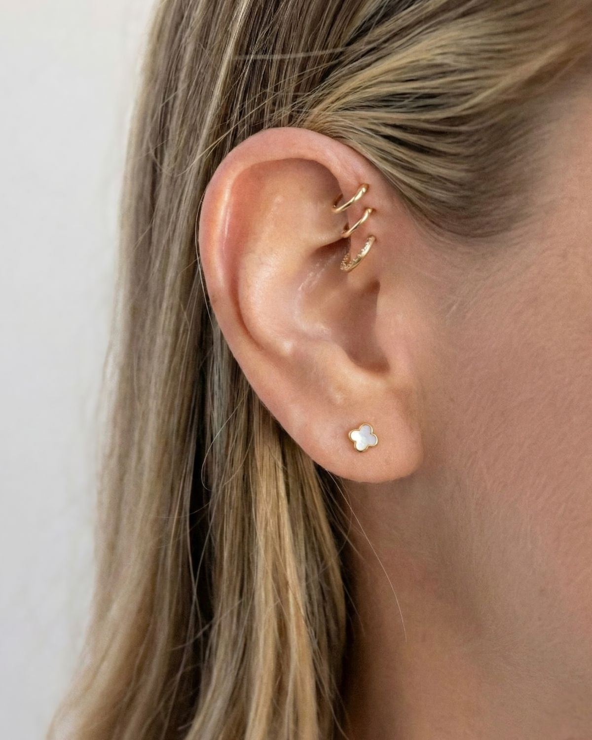 Leonie Mother Of Pearl Clover Earrings