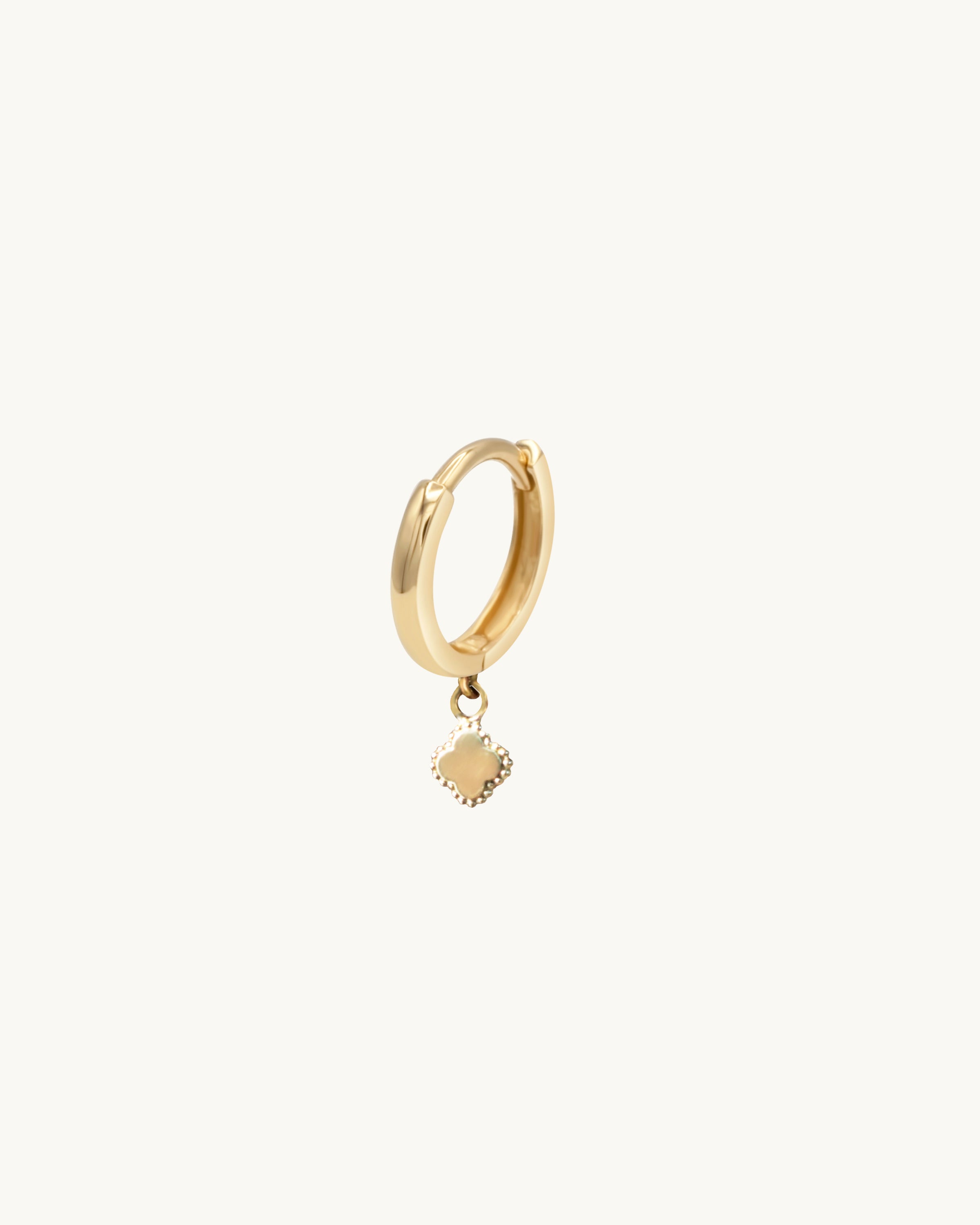 Linda Dangling Clover Hoop Earrings