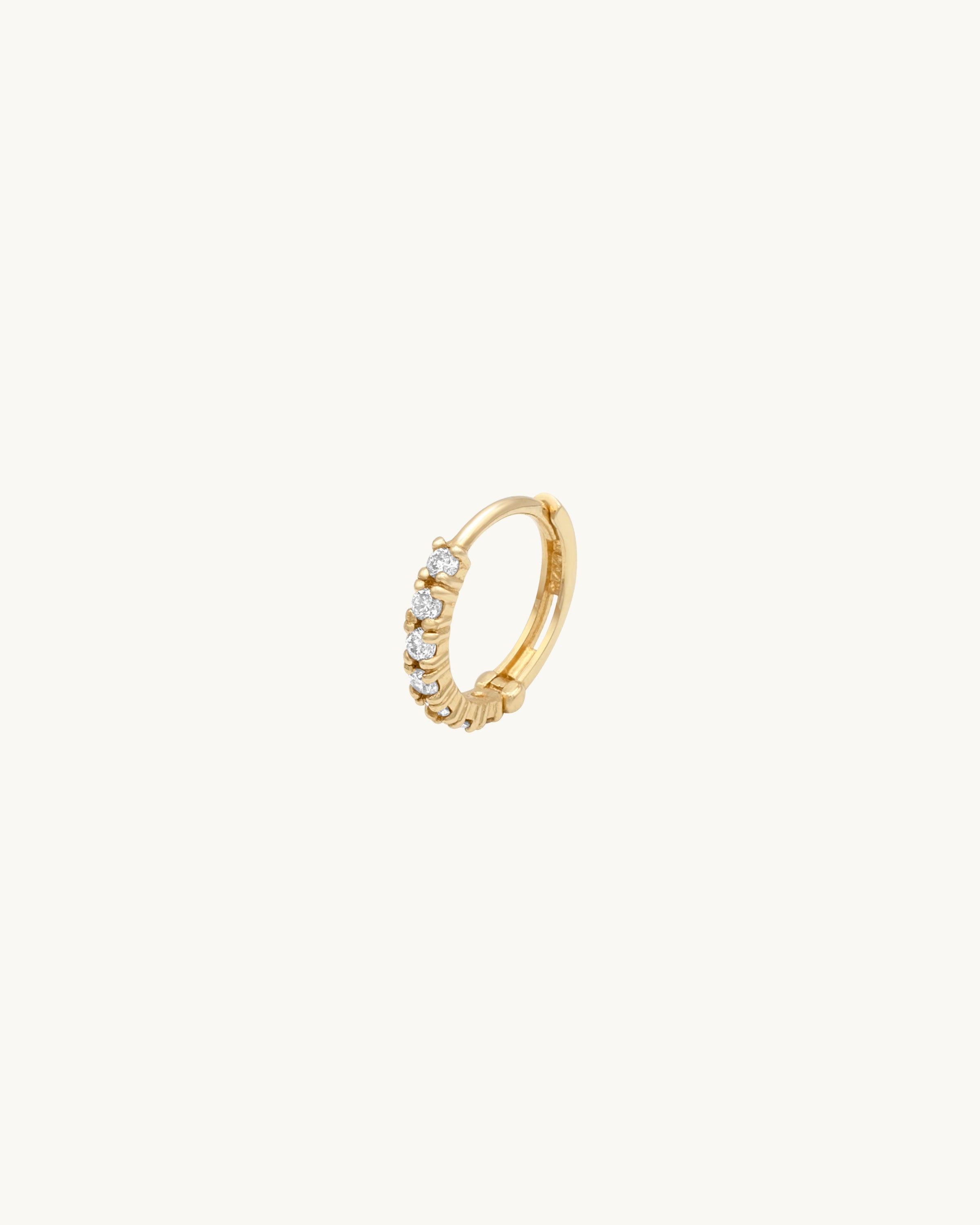Mika Diamond Huggie Hoop Earring