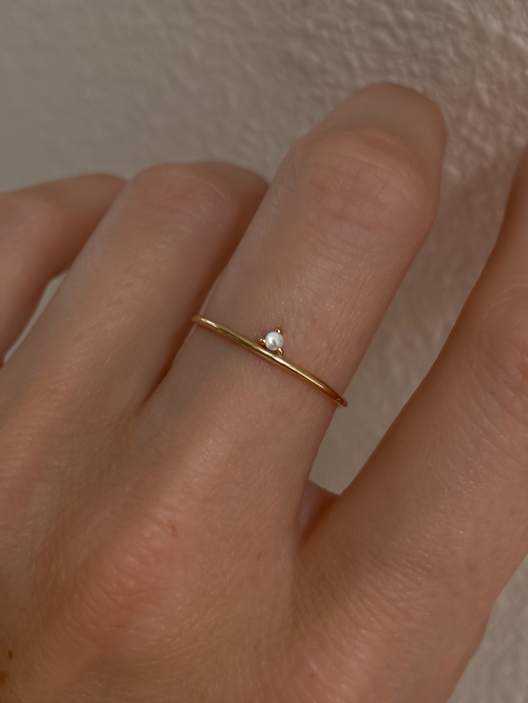 Mina Off-Set Pearl Ring