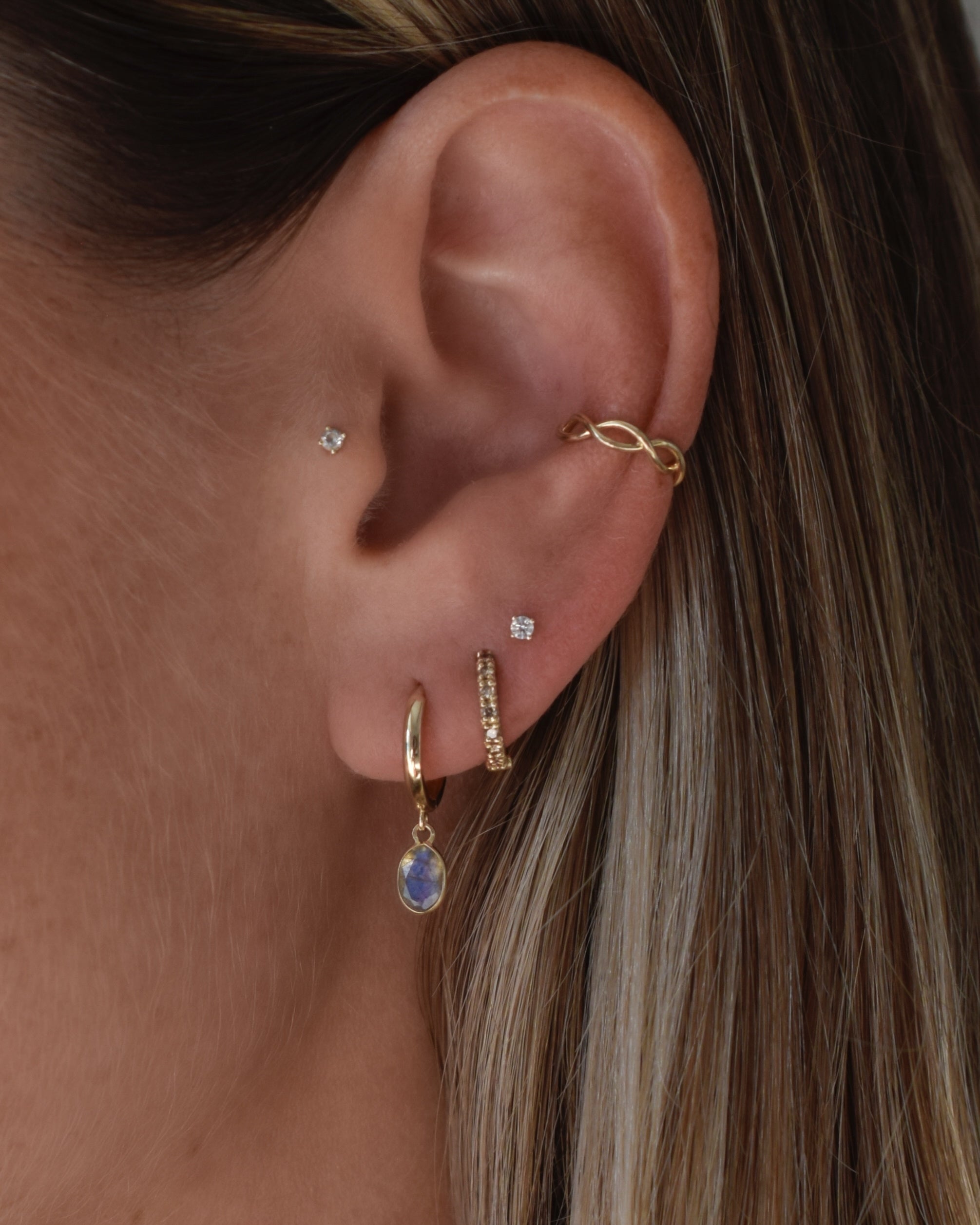 Nubia Labradorite Hoop Earrings