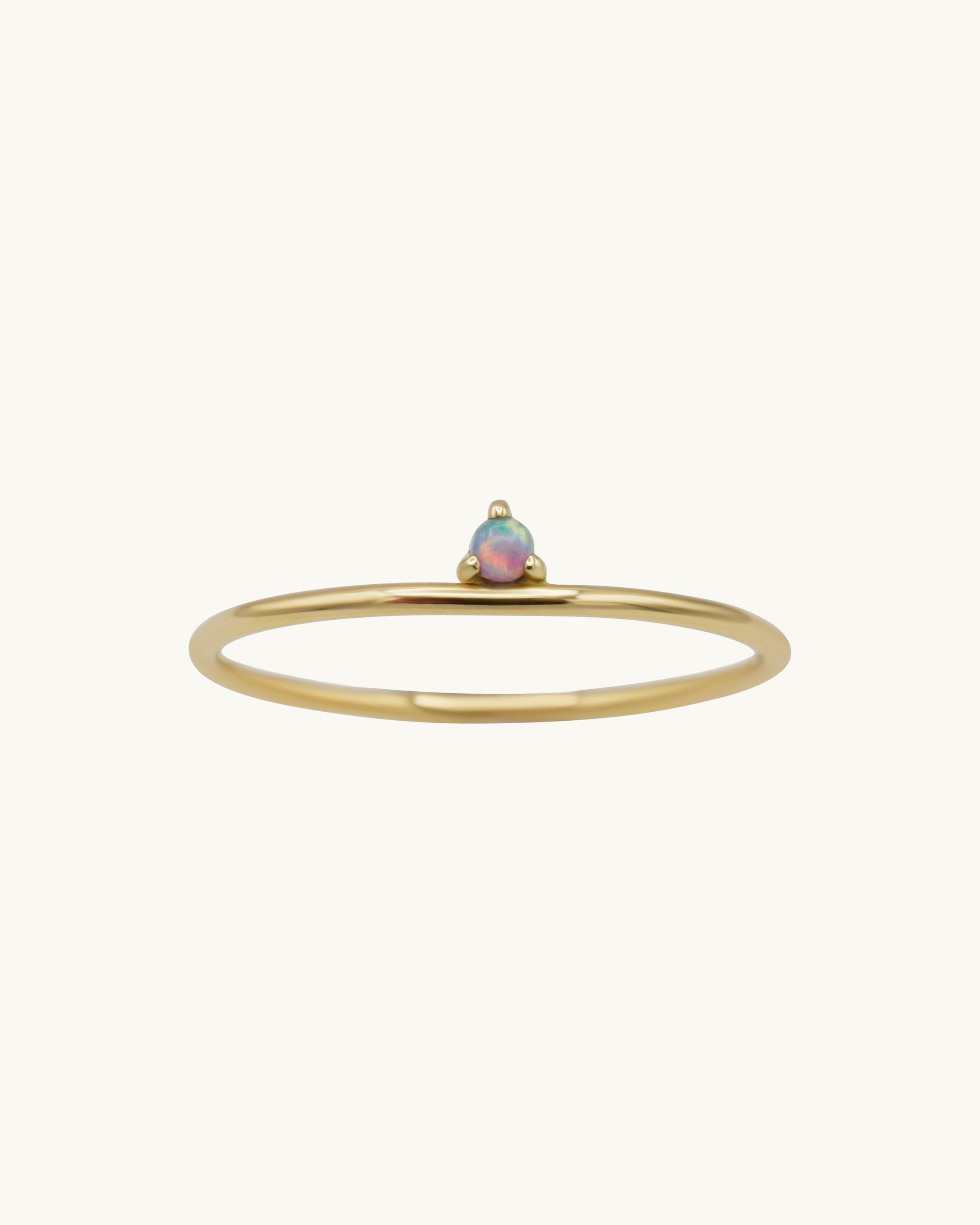 Mina Off-Set Blue Opal Ring