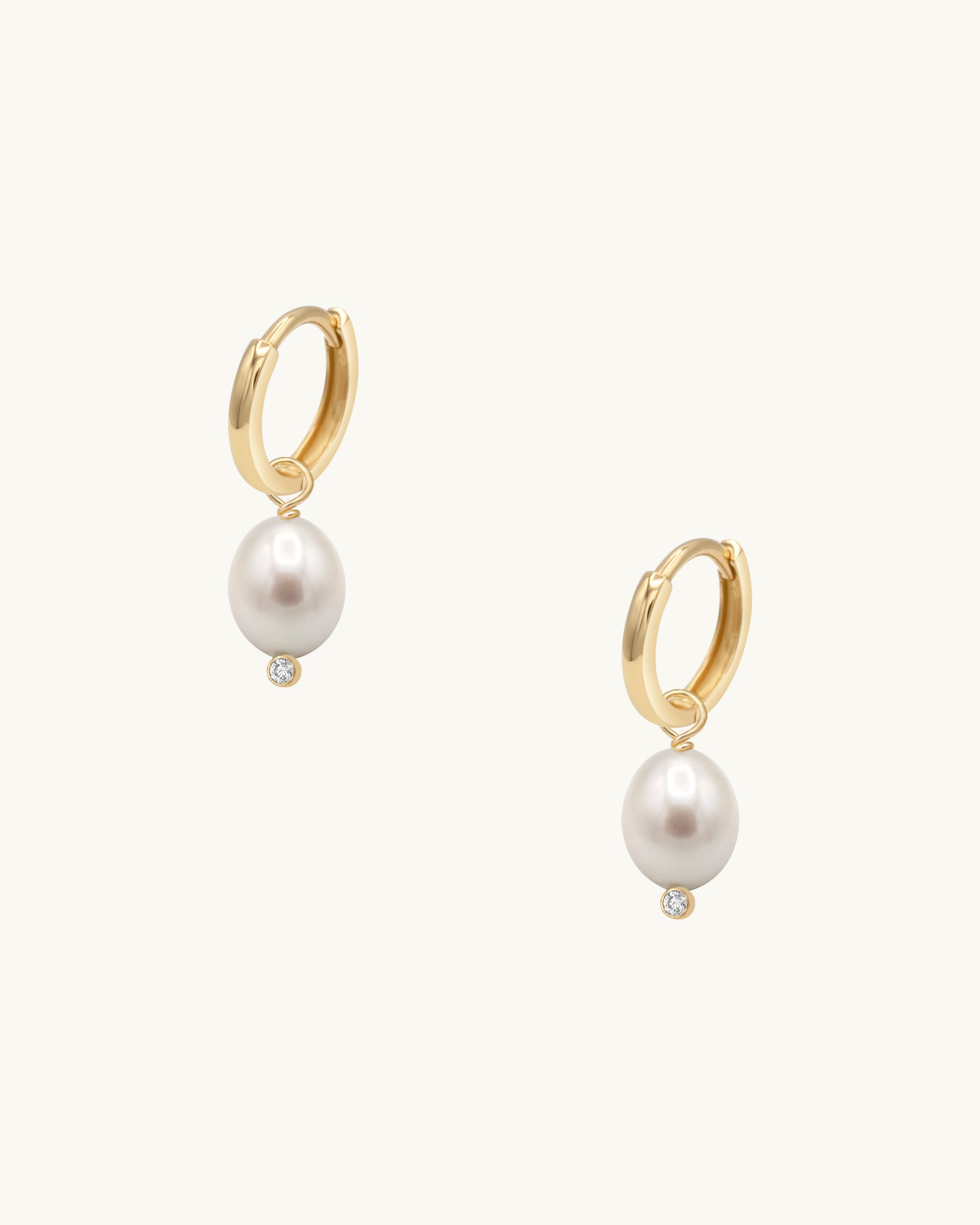 Ariel Pearl Hoop Earrings