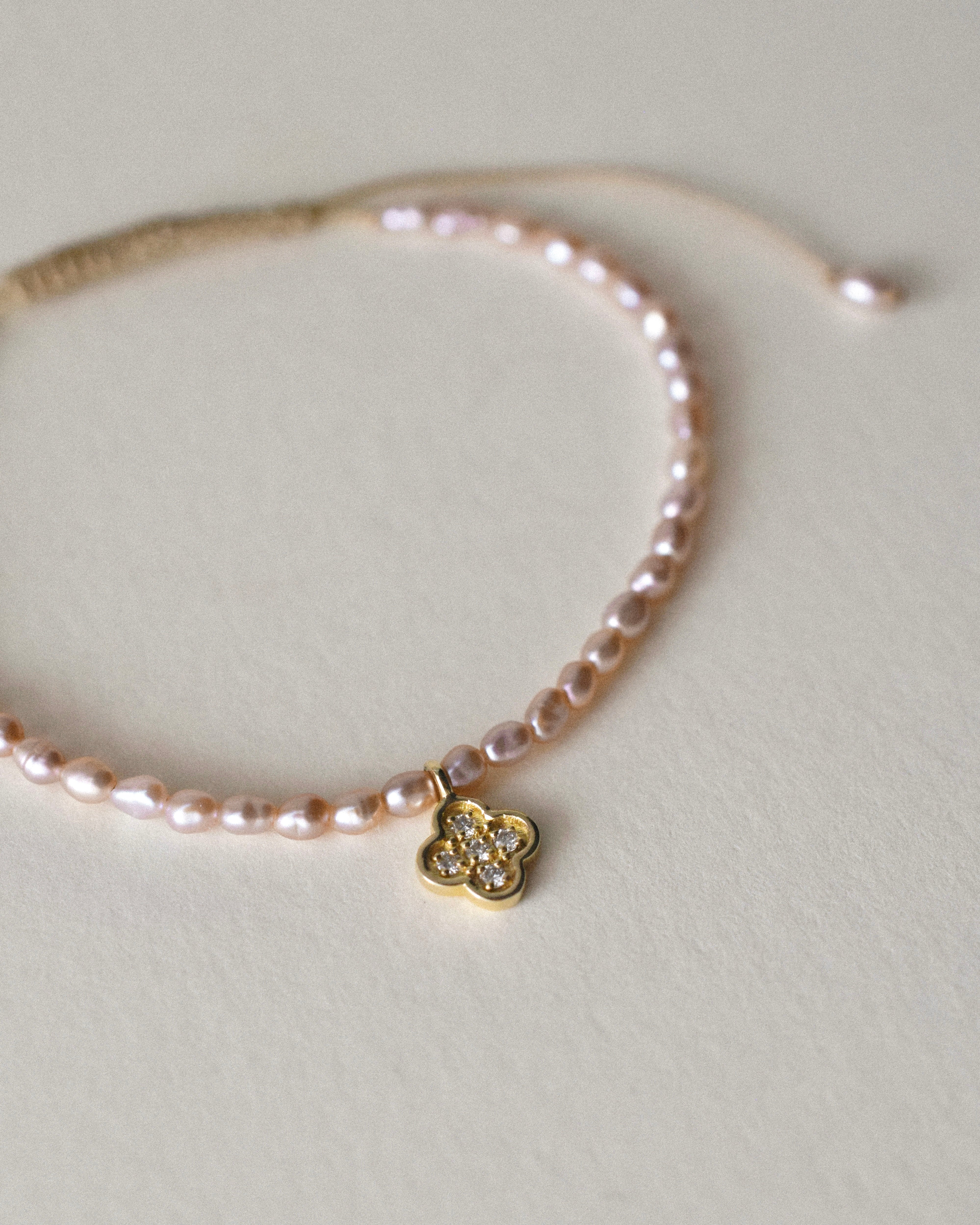 Rose Diamond Clover Friendship Bracelet