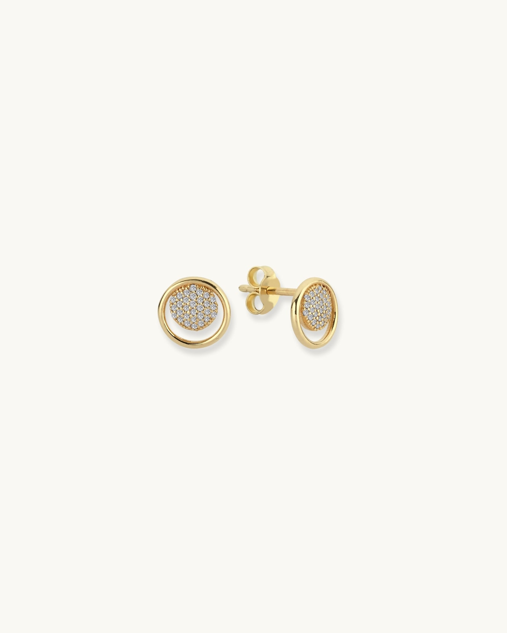 Talia Pavé Diamond Circle Earrings