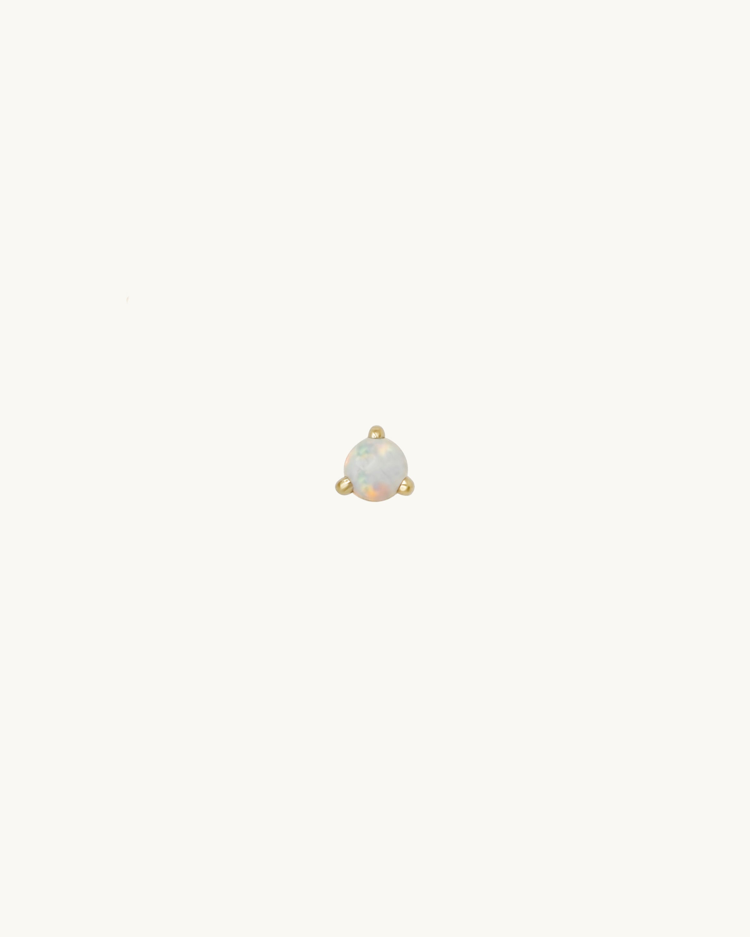 Leva White Opal Stud Earring Medium