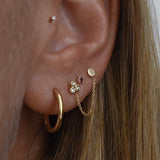 CARMEN Pink Tourmaline Stud Earring 14K