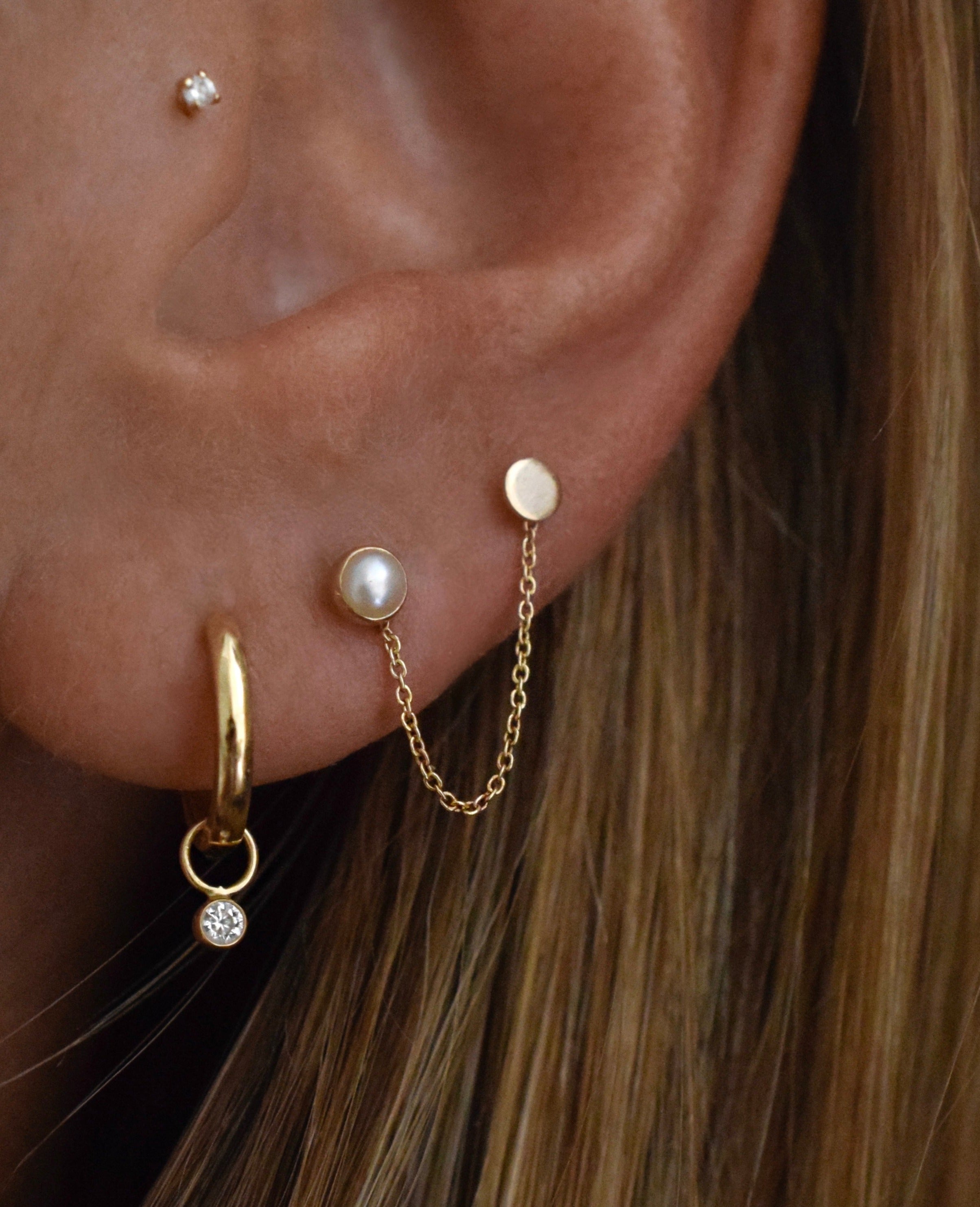 Nora Disc Stud Earring