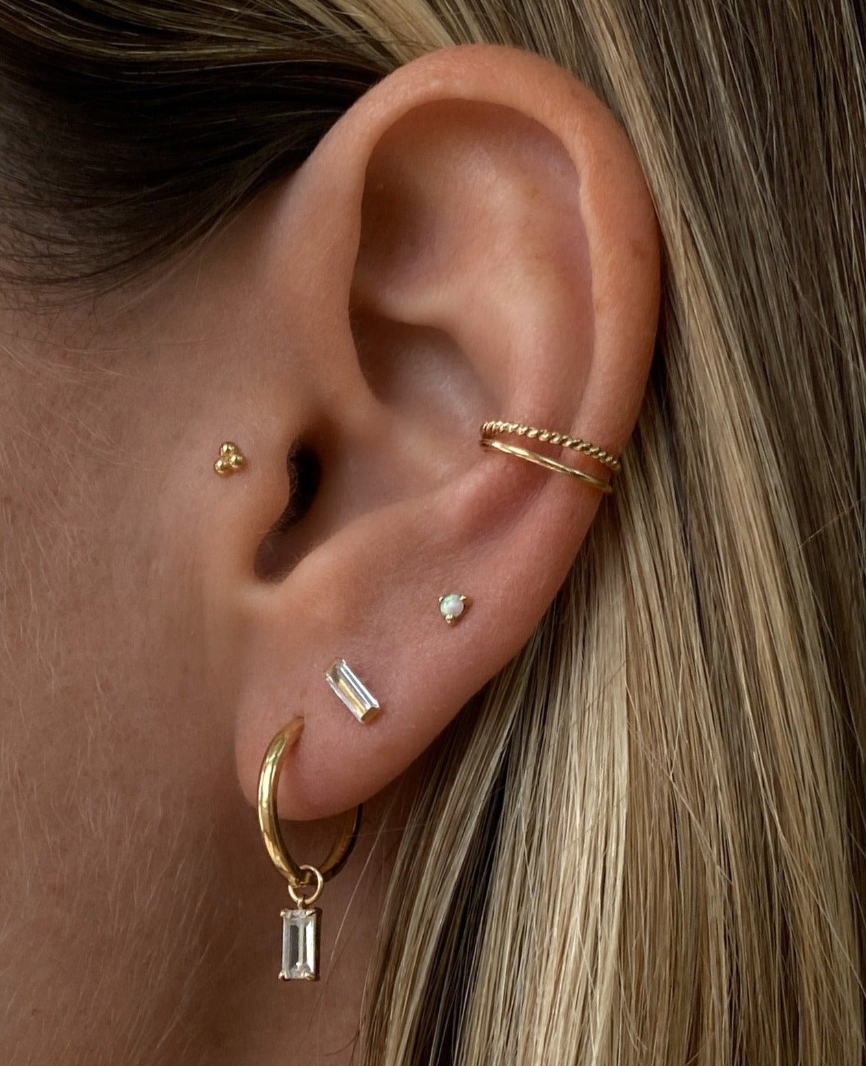 Gracie Dangling Baguette Earring Charm