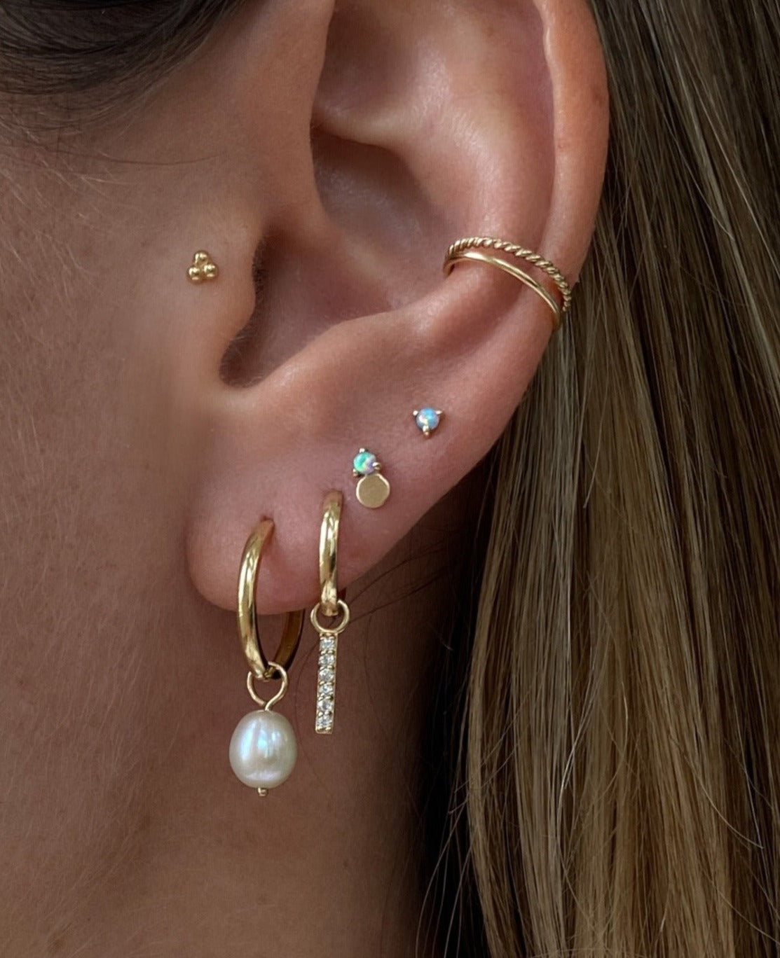 Gaia Dangling Bar Earring Charm