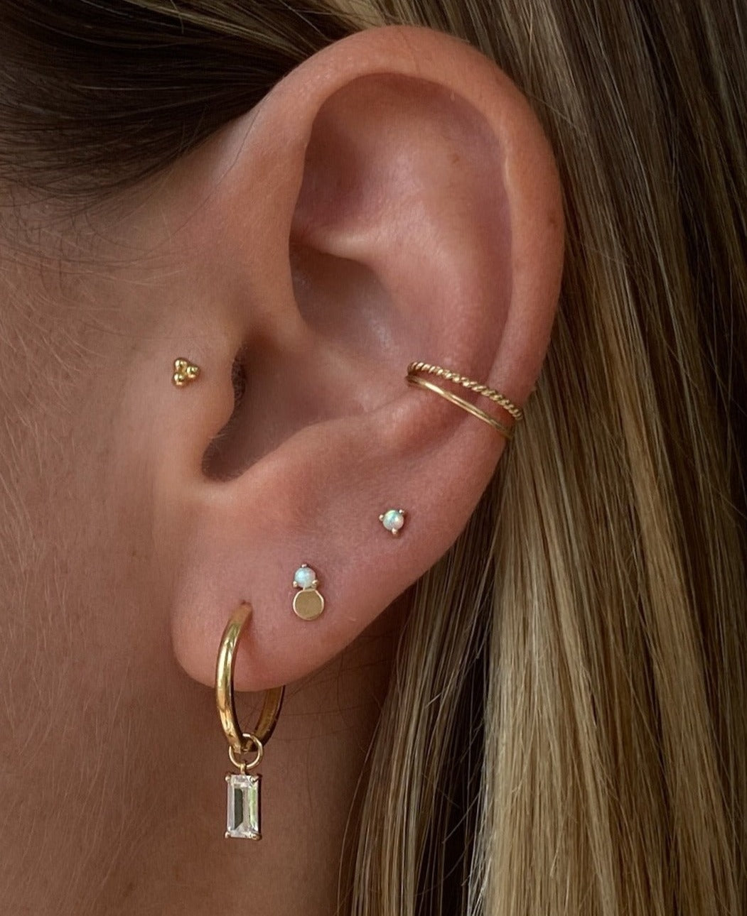 Gracie Dangling Baguette Earring Charm