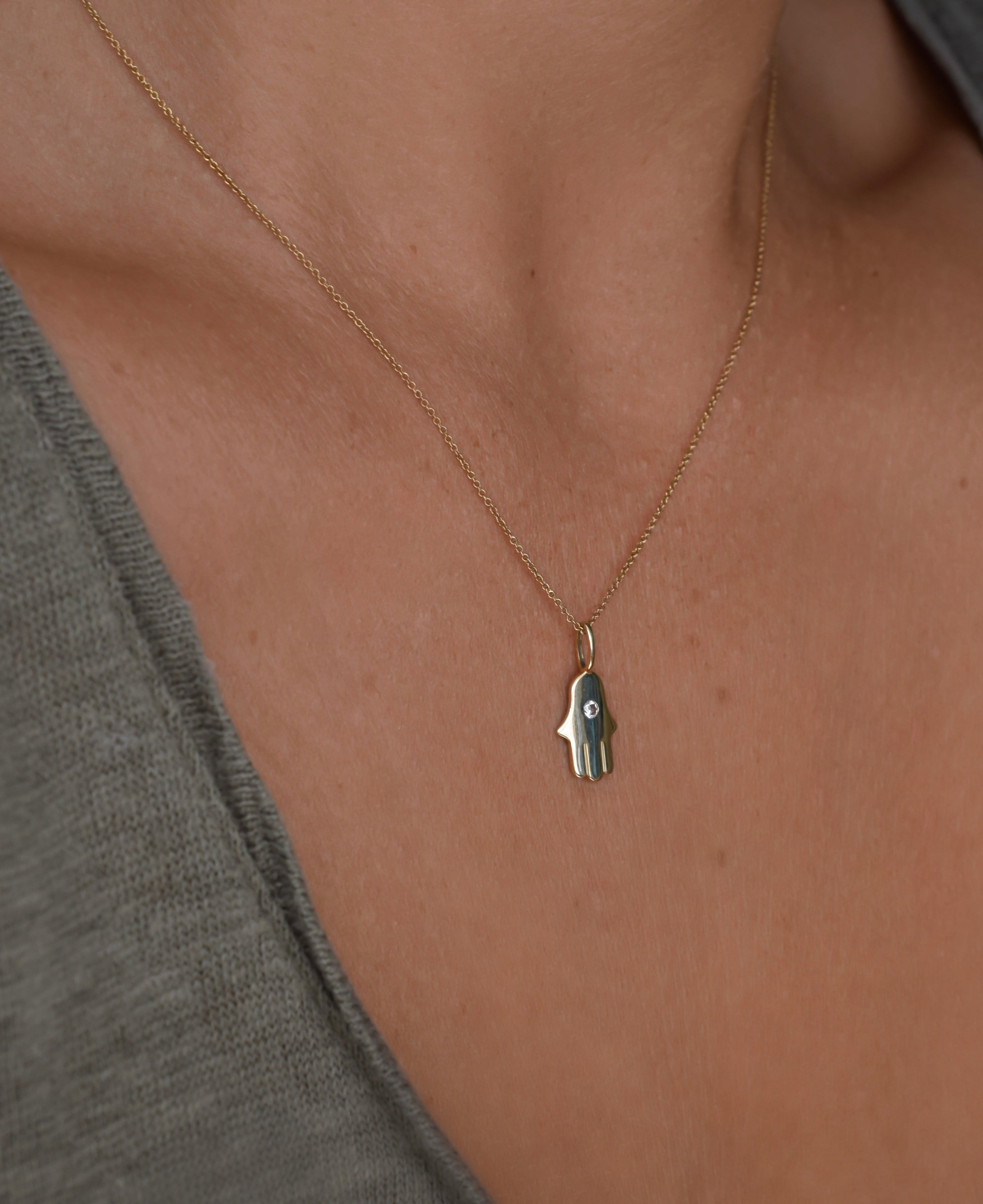 Hamsa Hand Pendant Necklace