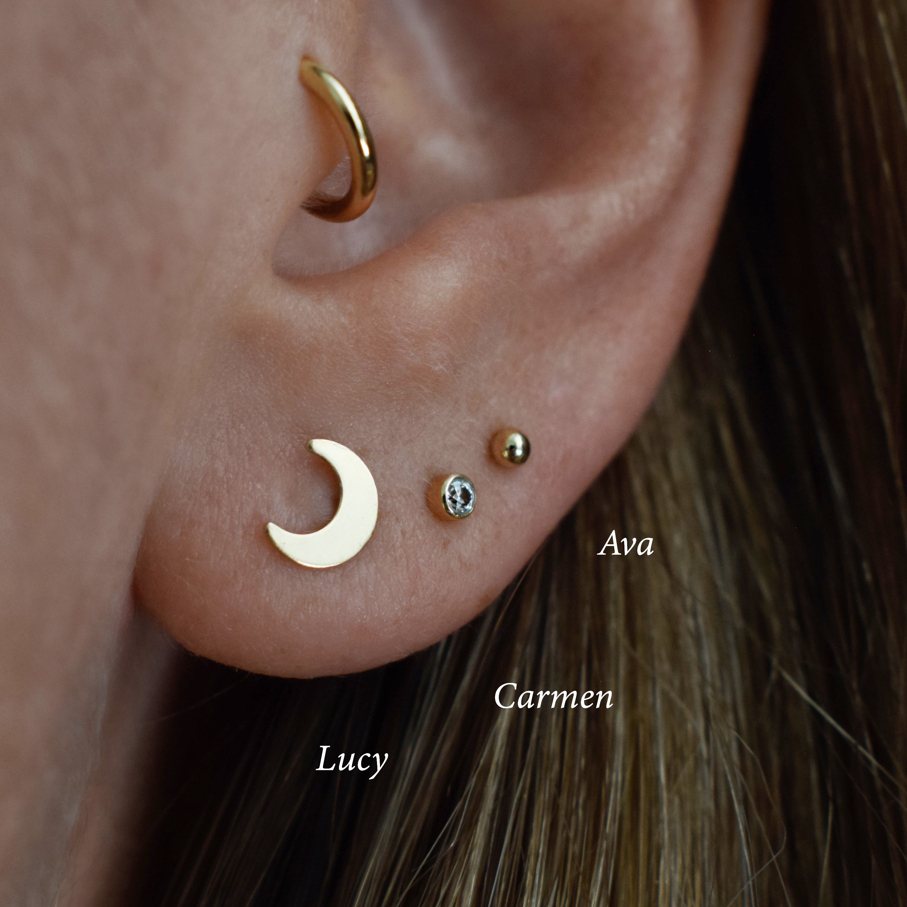 Lucy Moon Stud Earring