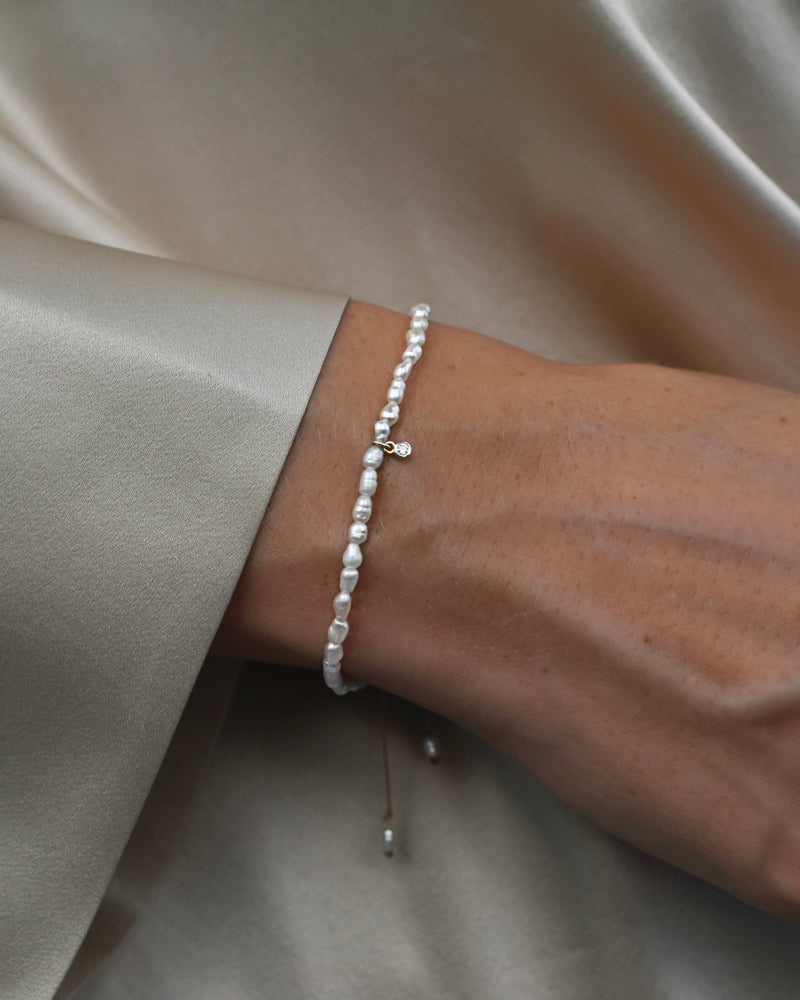 Vera Diamond Friendship Bracelet With Pearl 14K