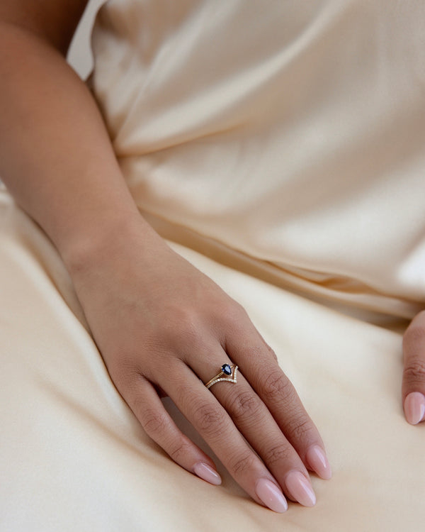 Aurora Blue Sapphire Ring
