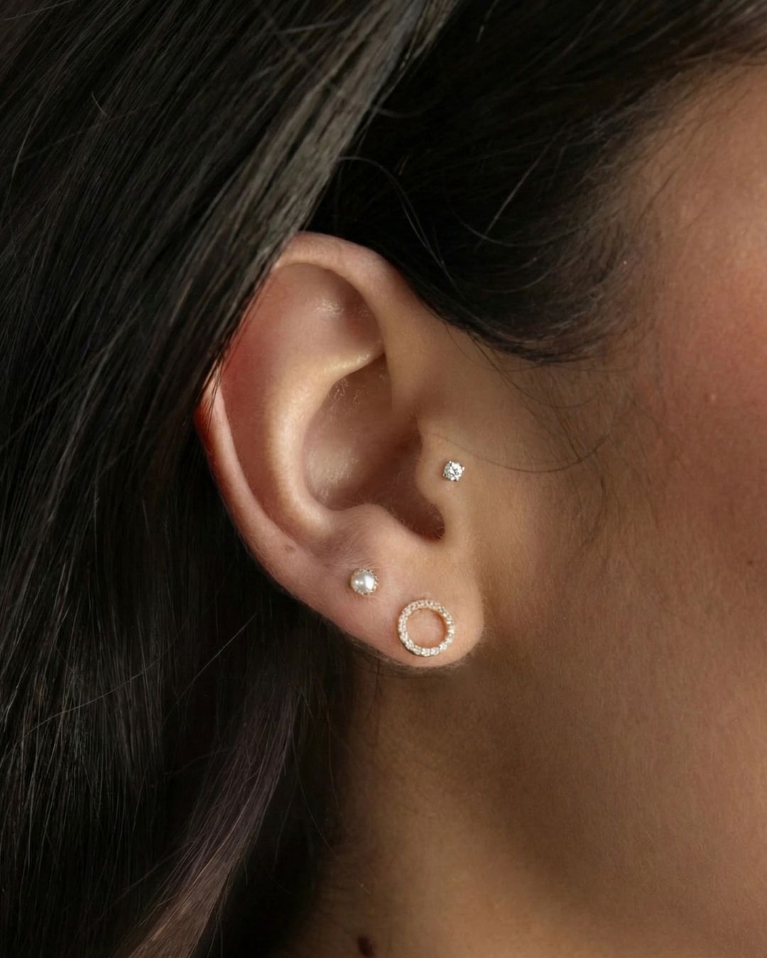Jordan Flat Back Piercing Stud Earring