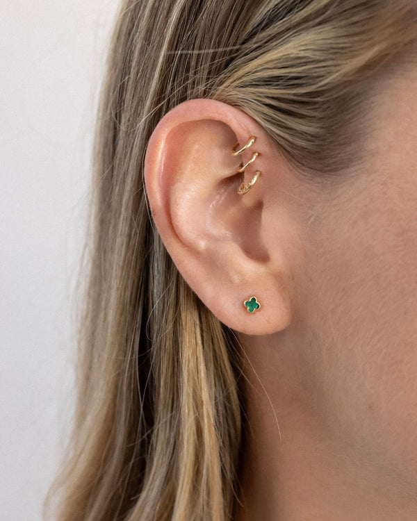 Leonie Malachite Clover Earrings