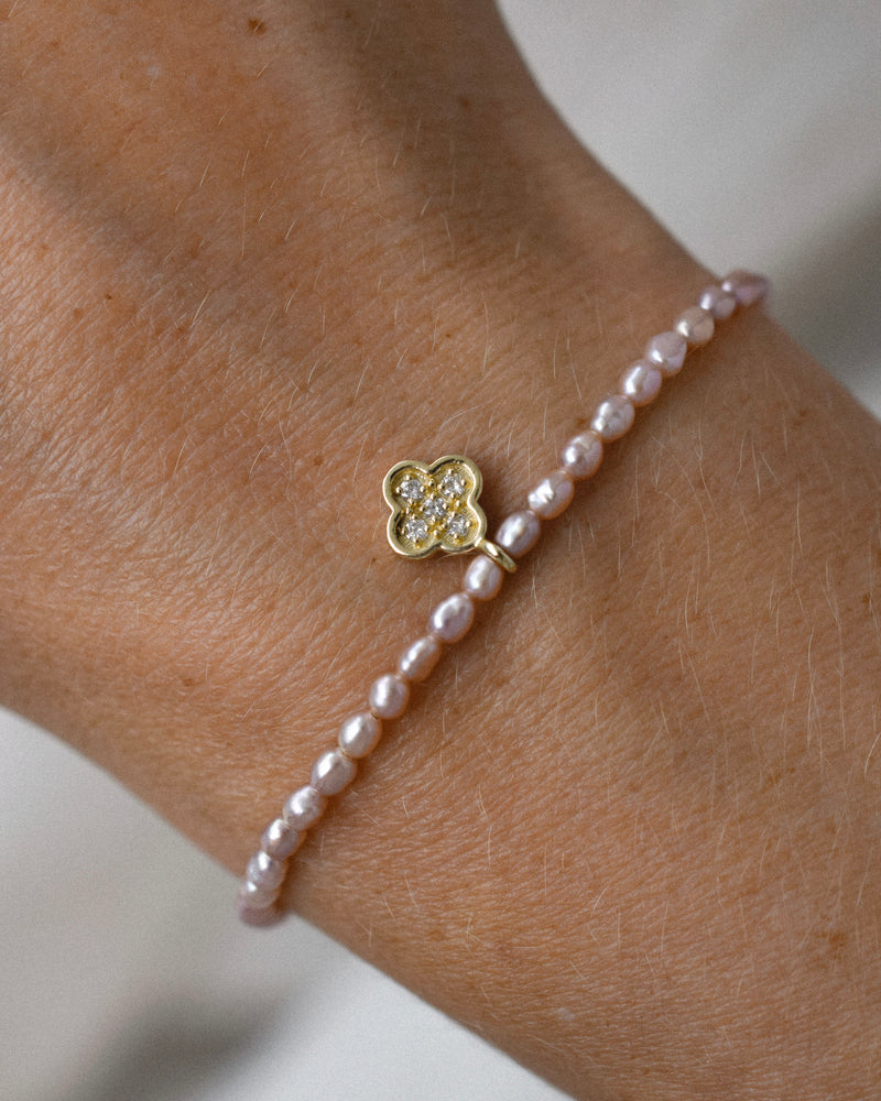 Rose Diamond Clover Friendship Bracelet
