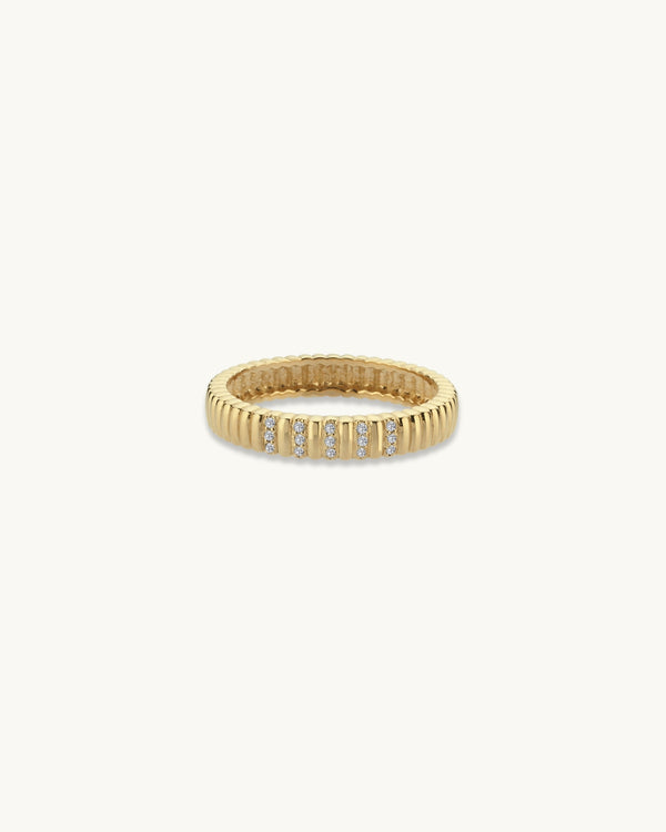 Adrienne Diamond Cigar Band Ring