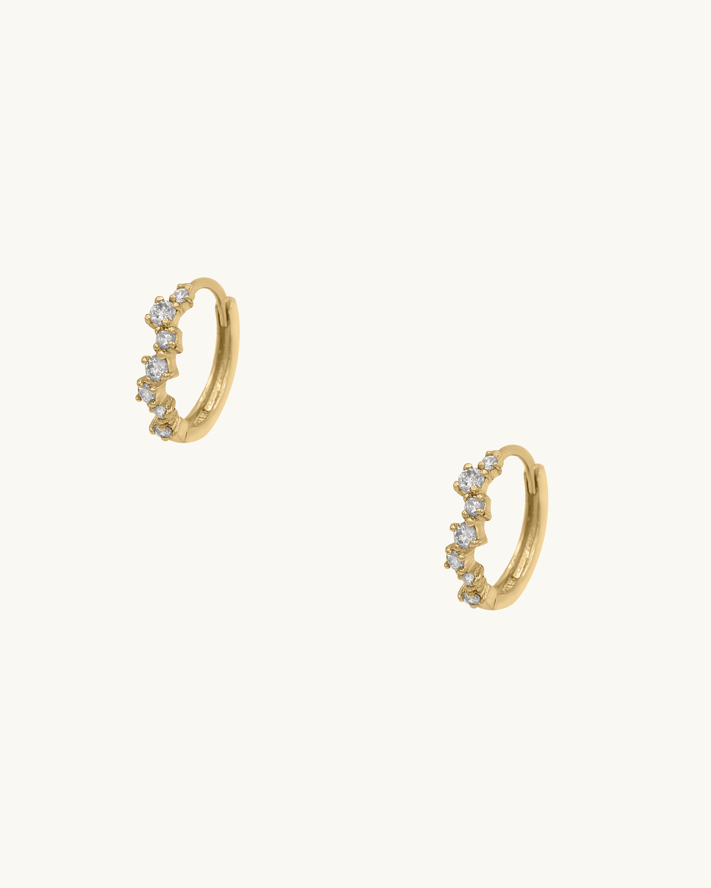 Alana Diamond Huggie Hoop Earring