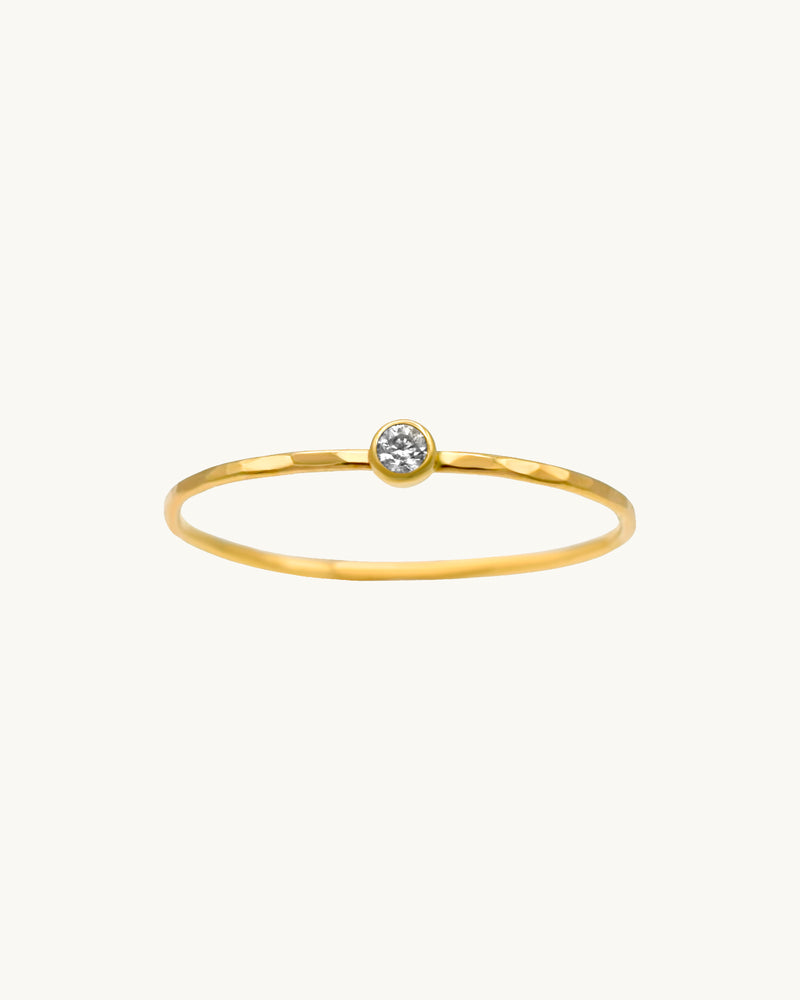 CORA Diamond Stacking Ring 14K | April Birthstone