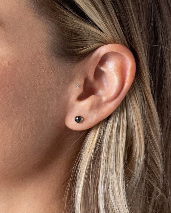 Leona Hematite Stud Earring