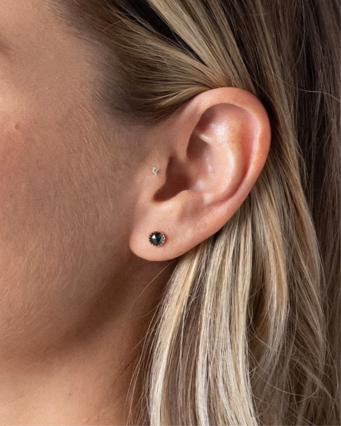 Leona Hematite Stud Earring
