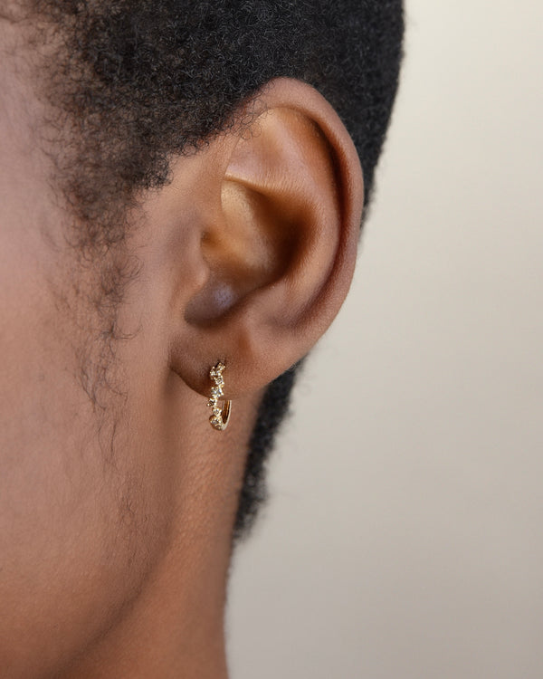 Alana Diamond Huggie Hoop Earring
