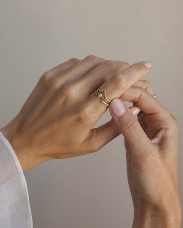 Eloise Chevron Diamond Ring
