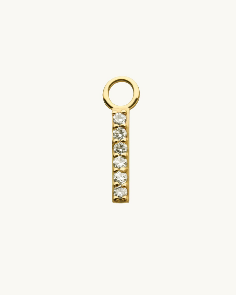 Gaia Dangling Bar Earring Charm 14K
